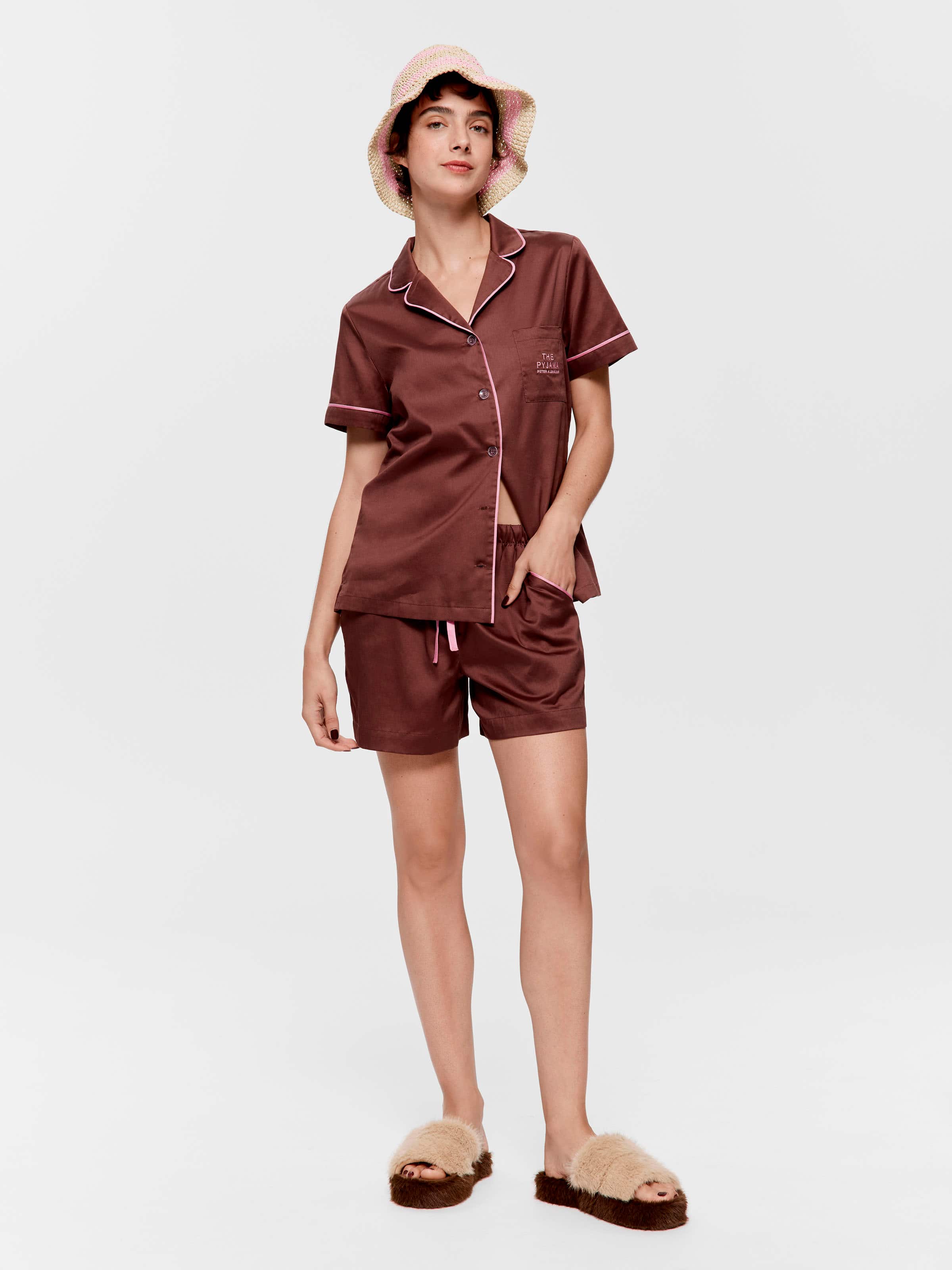 Sweet Chocolate 100% Soft Cotton Shortie Pj Set