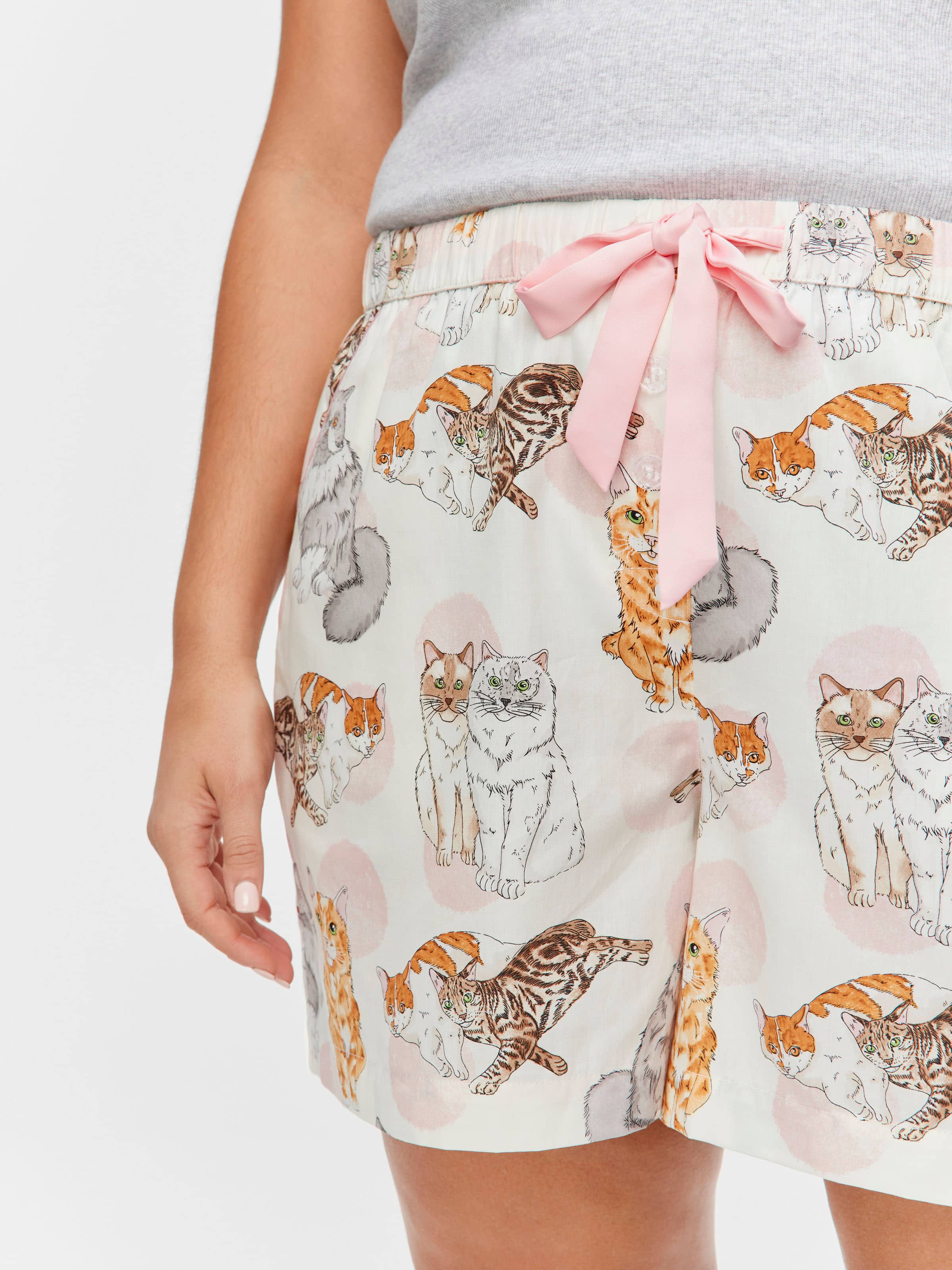 P.A. Plus Cats 100% Cotton Long Short