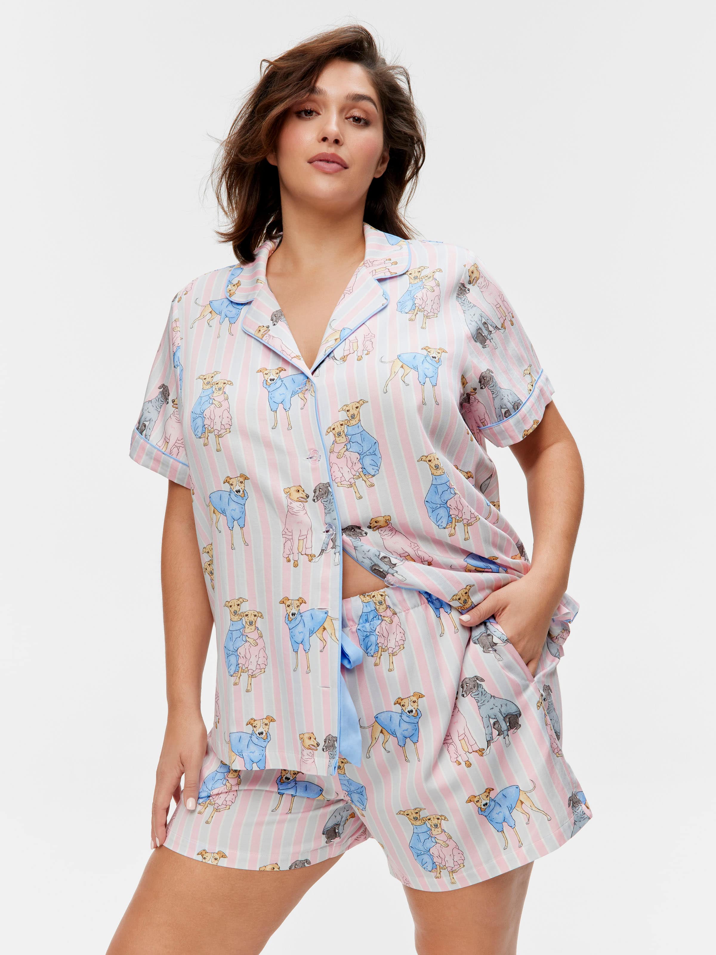 P.A. Plus Whippet Shortie Pj Set