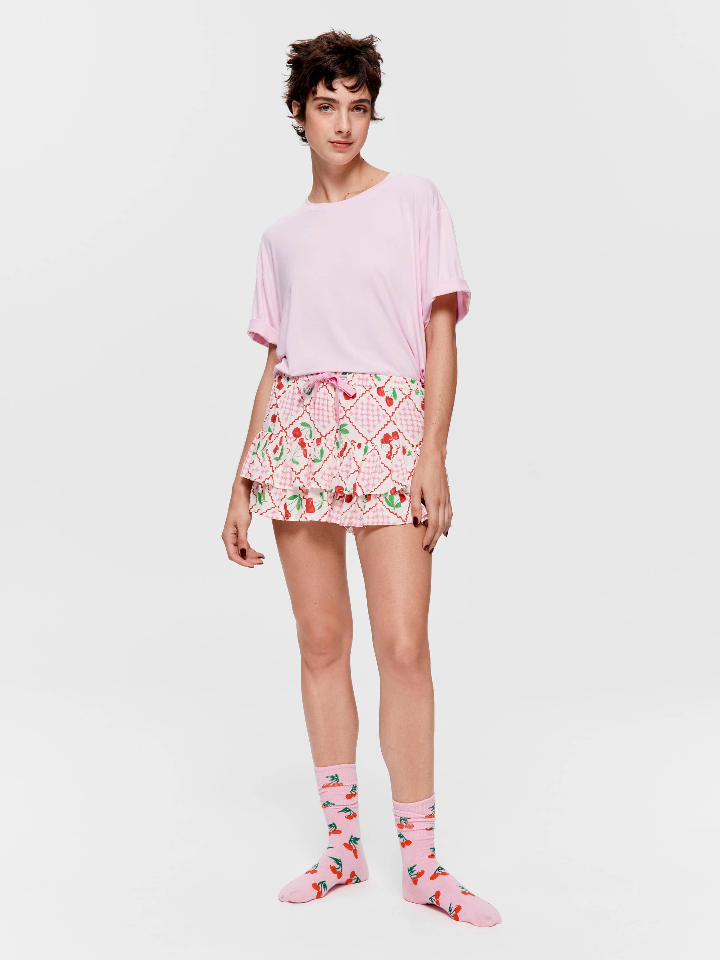 Cherry On Top Mini Ruffle Short
