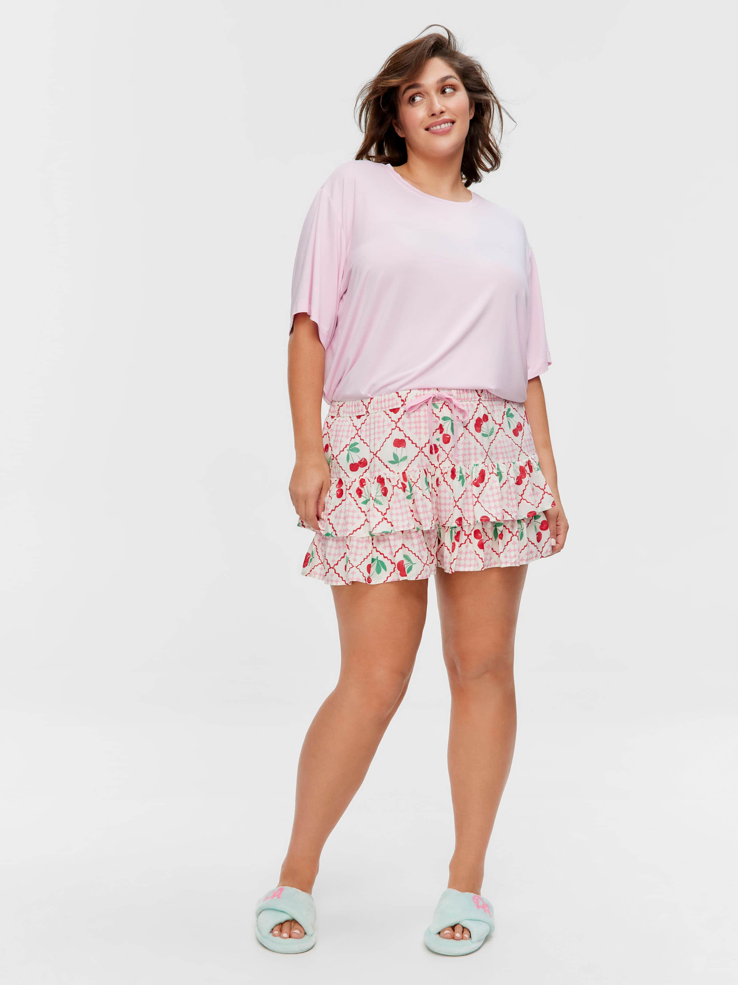 P.A. Plus Cherry On Top Mini Ruffle Short