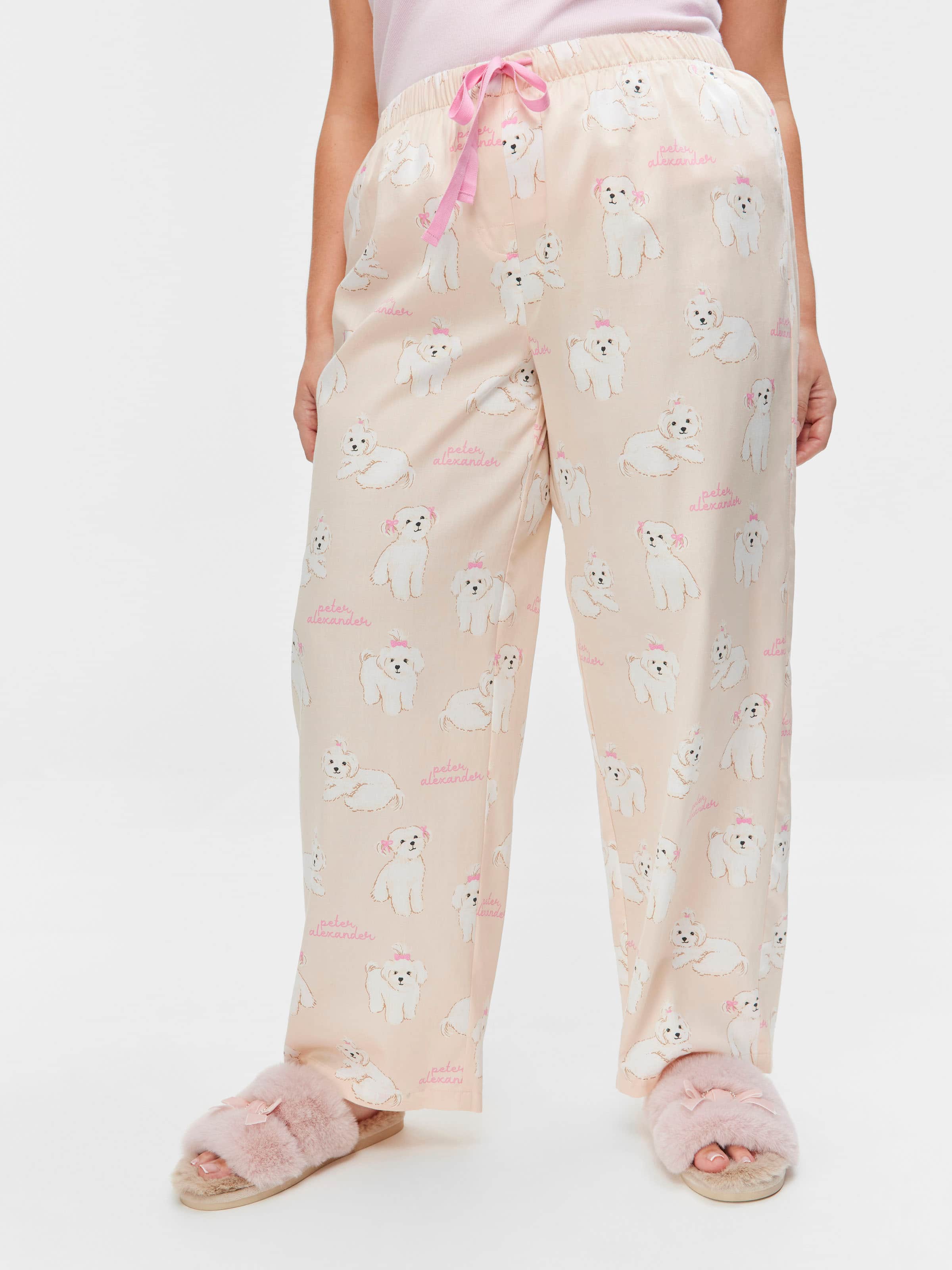 P.A. Plus Maltese Dog 100% Cotton Classic Pj Pant