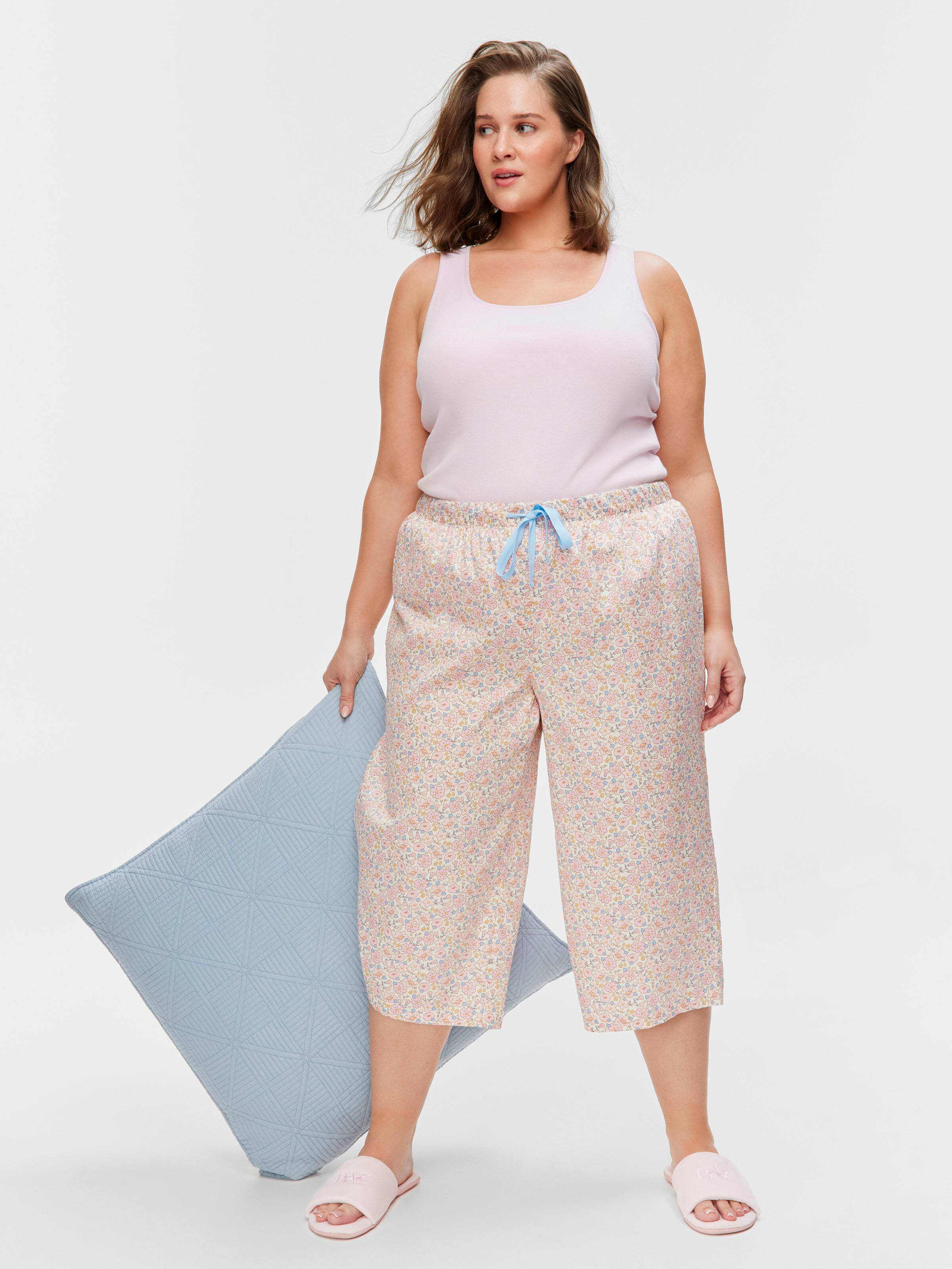 P.A. Plus Vintage Floral 100% Cotton 3/4 Pj Pant