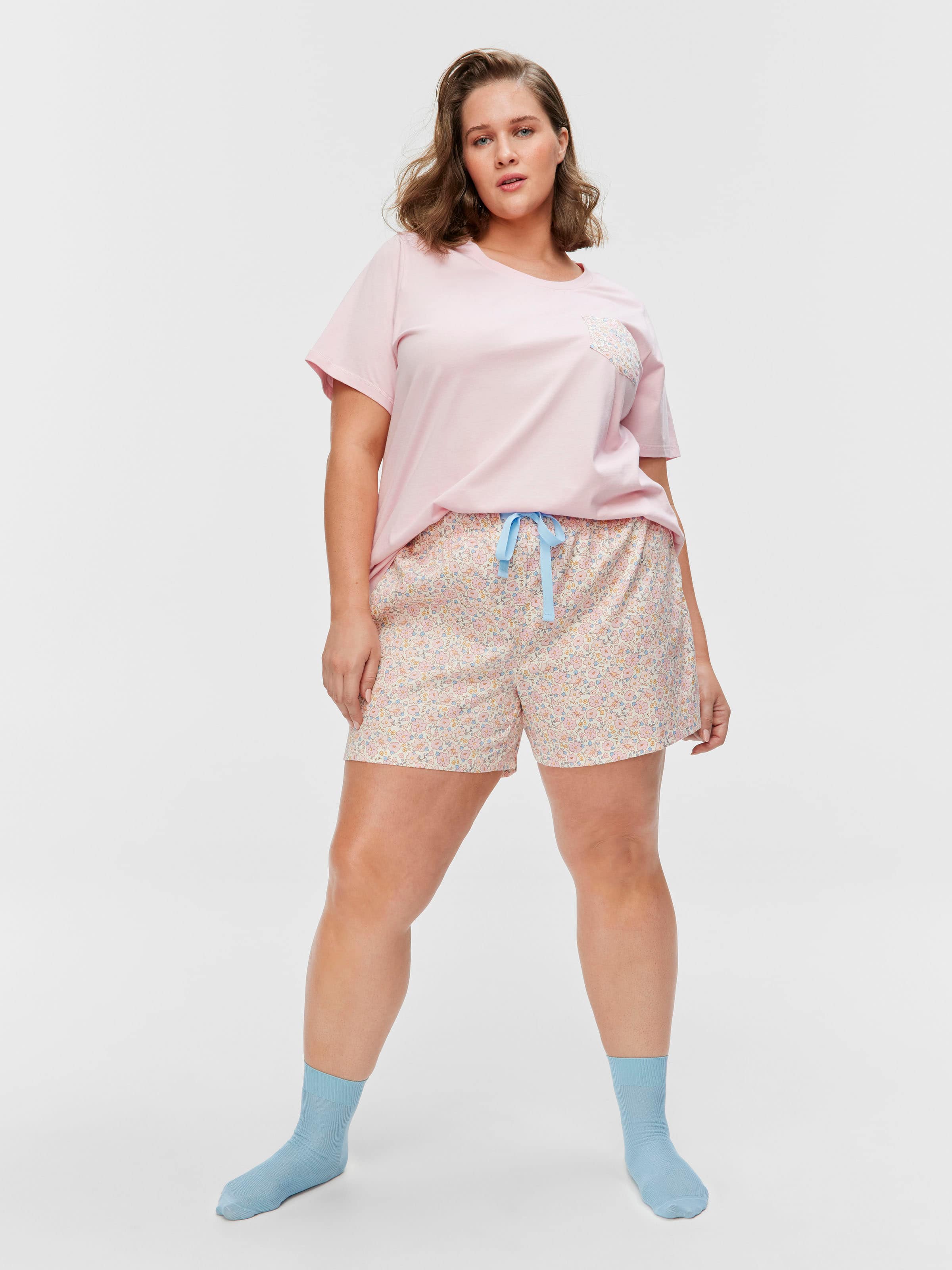 P.A. Plus Vintage Floral 100% Cotton Mid Short