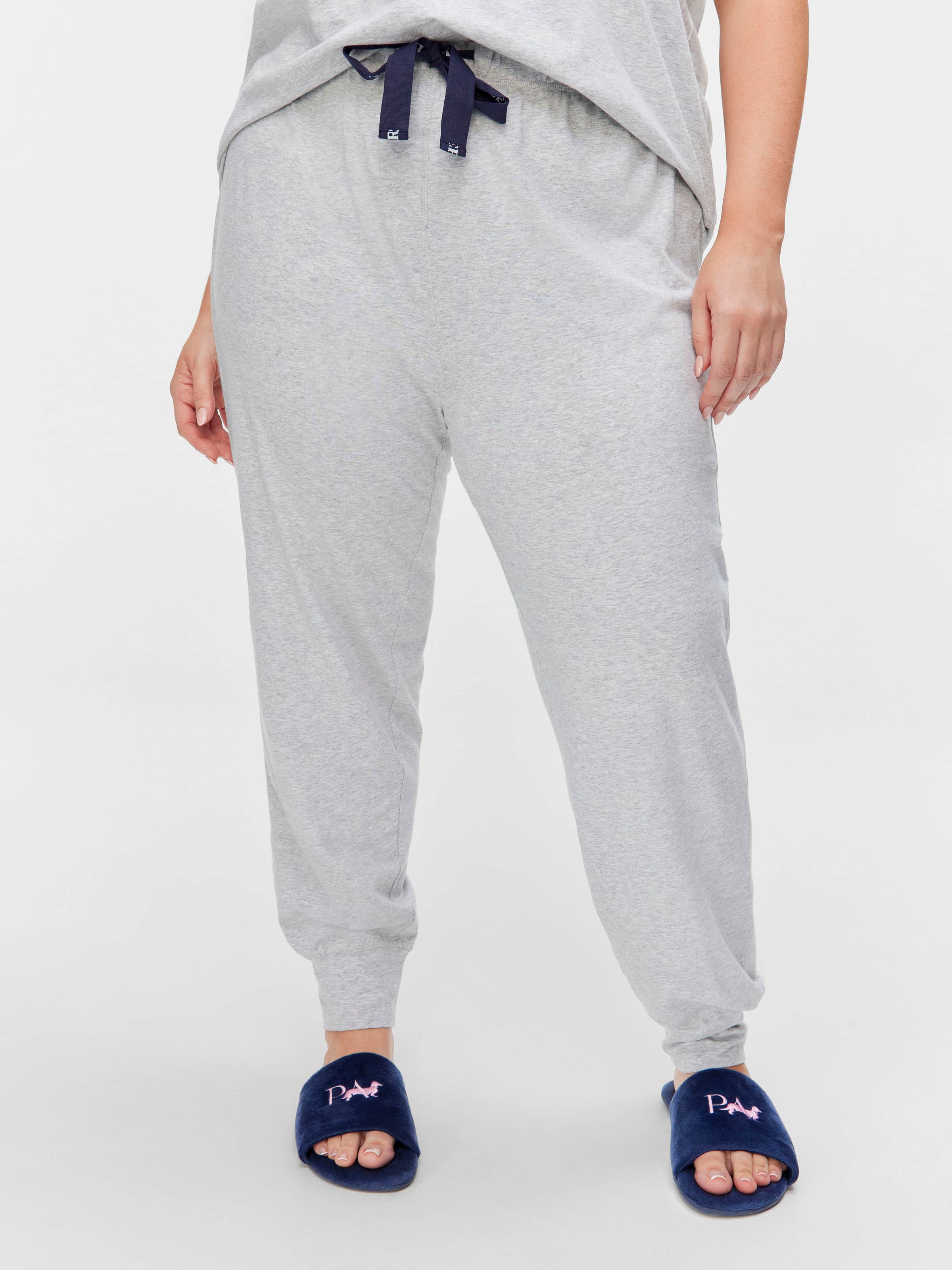 P.A. Plus Grey Marle Branded Easy Pj Pant