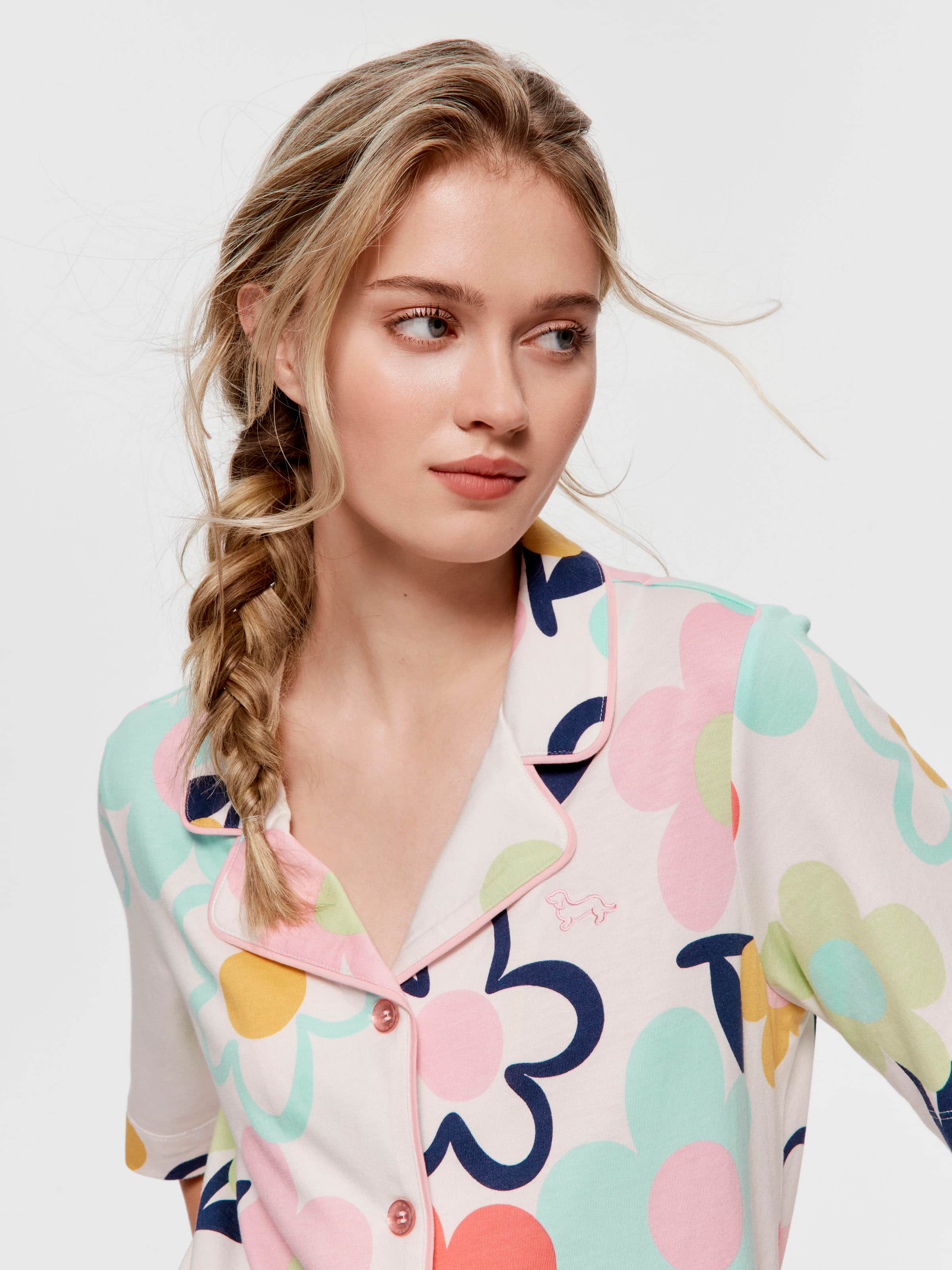 Colourful Daisy Short Sleeve Shirt