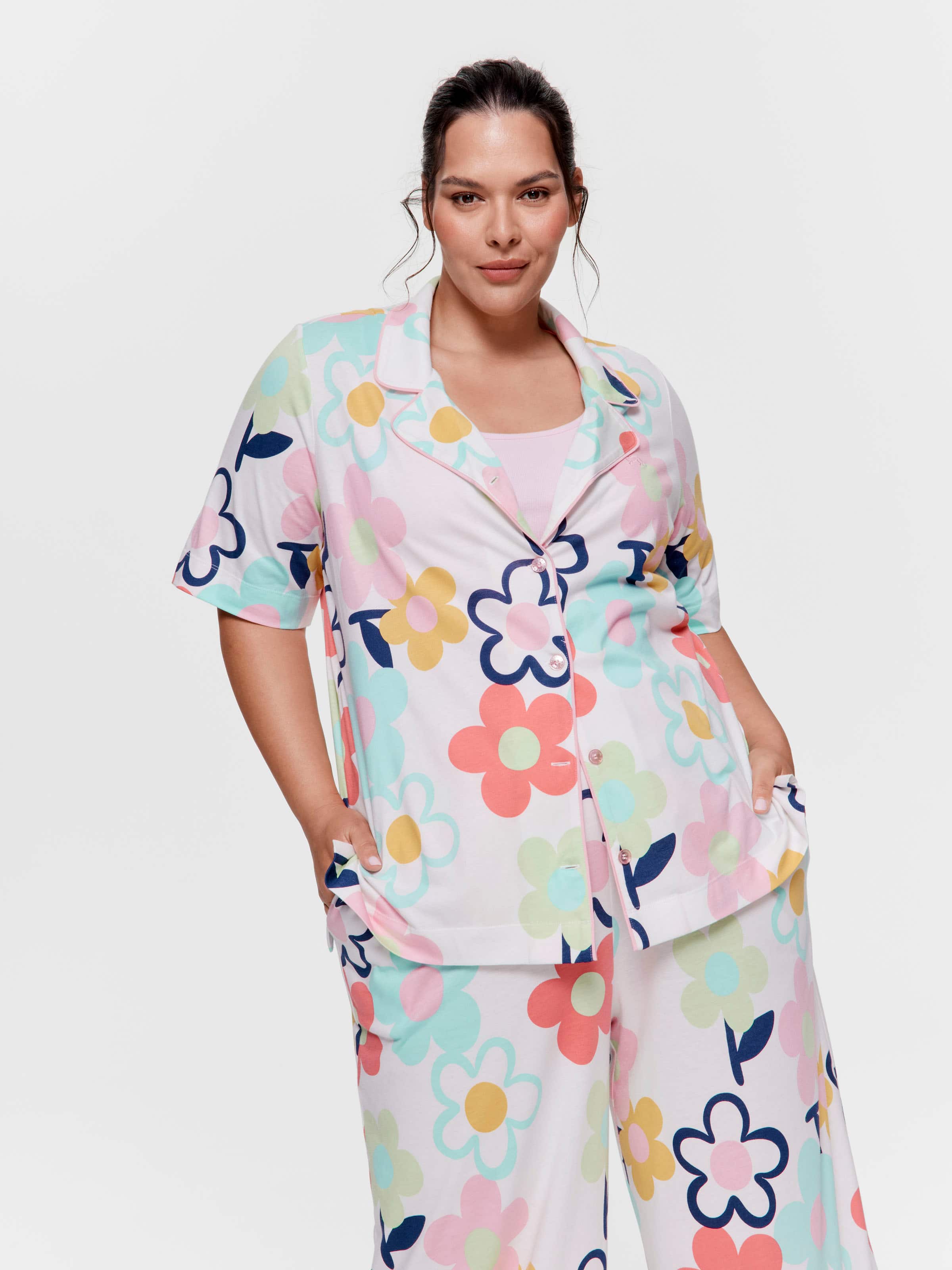P.A. Plus Colourful Daisy Short Sleeve Shirt