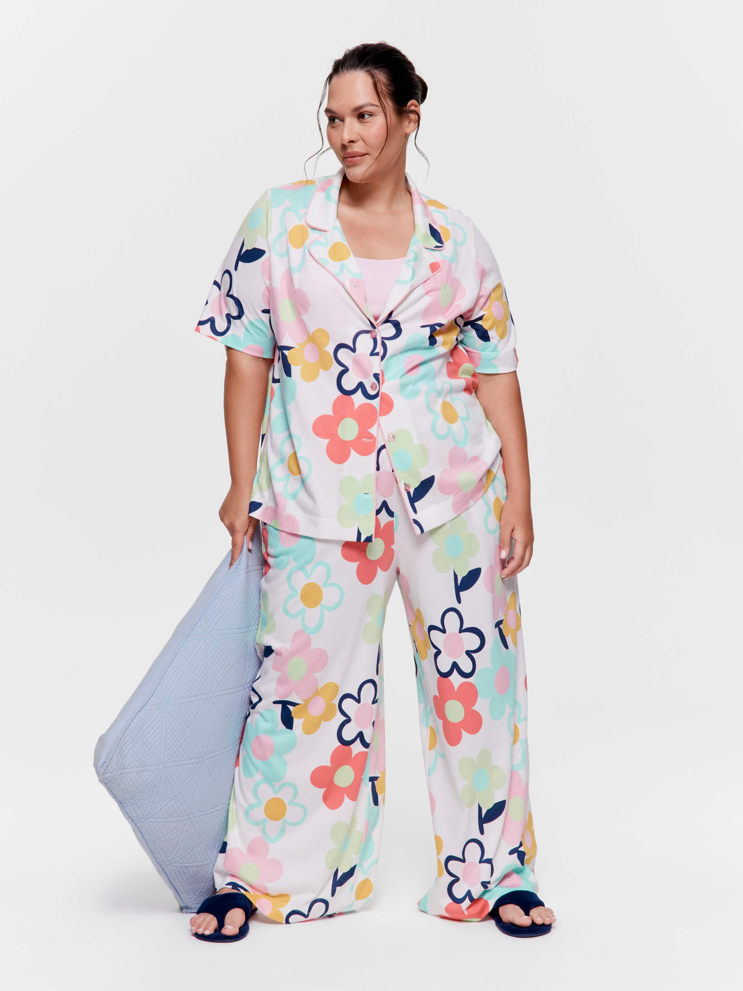 P.A. Plus Colourful Daisy Short Sleeve Shirt