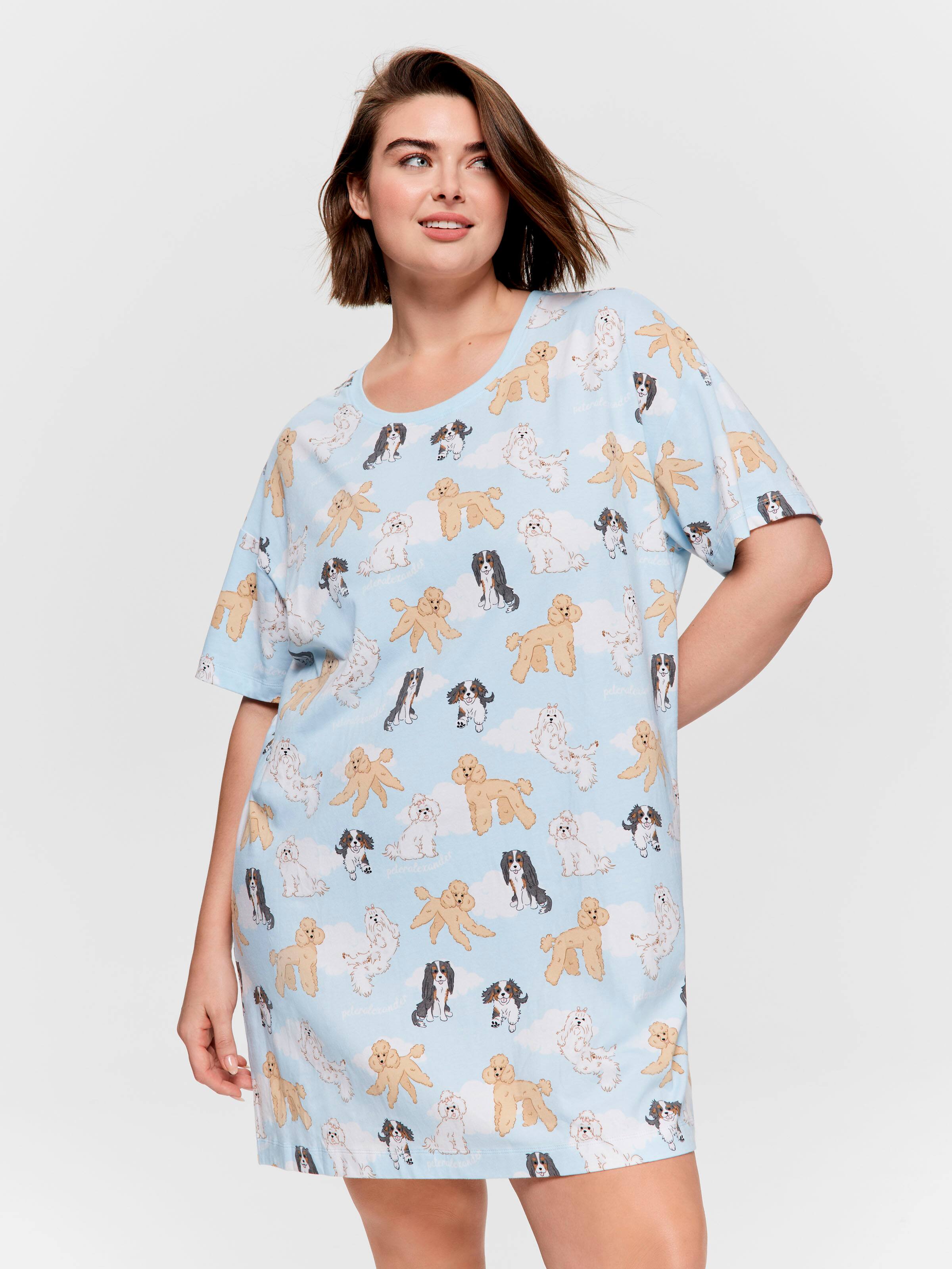 P.A. Plus Dogs In Clouds Sleep Tee