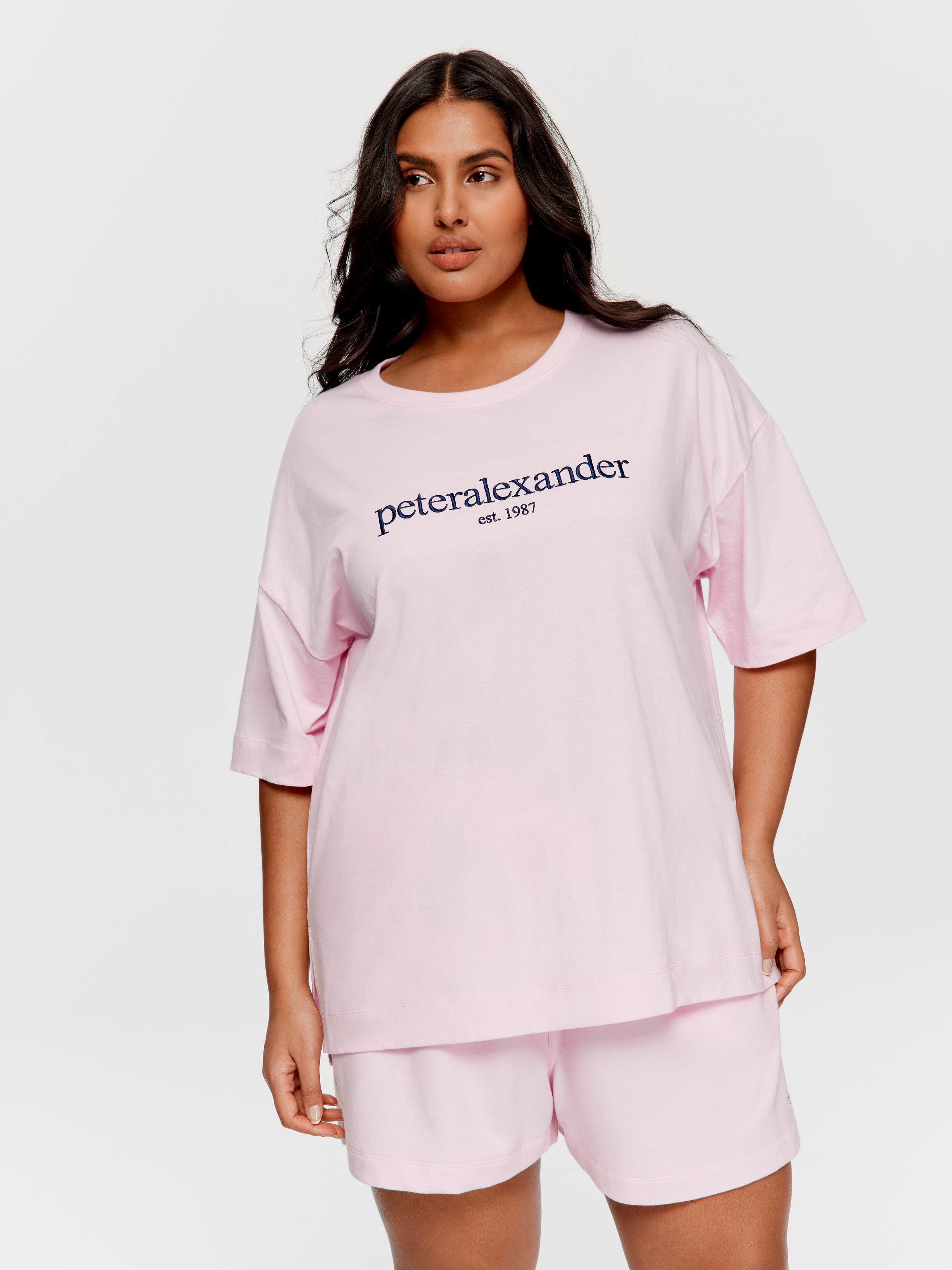 P.A. Plus Pink Heritage 100% Cotton Oversized Tee