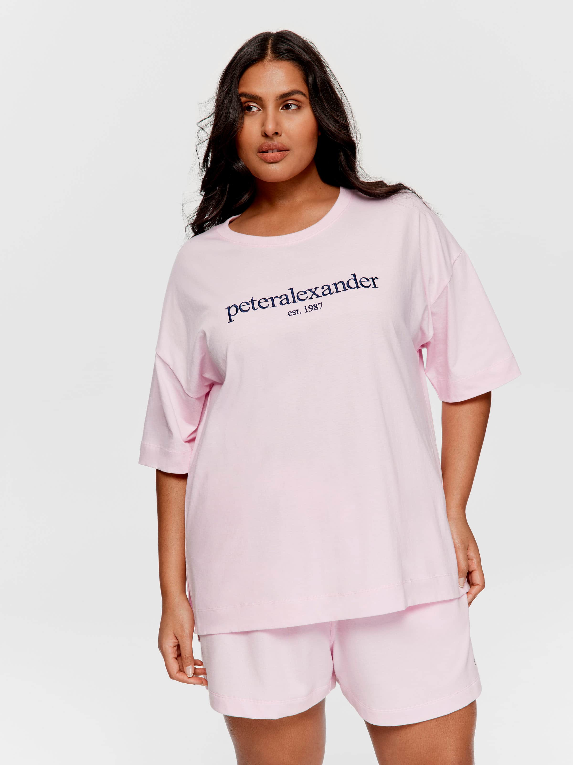 P.A. Plus Pink Heritage 100% Cotton Oversized Tee