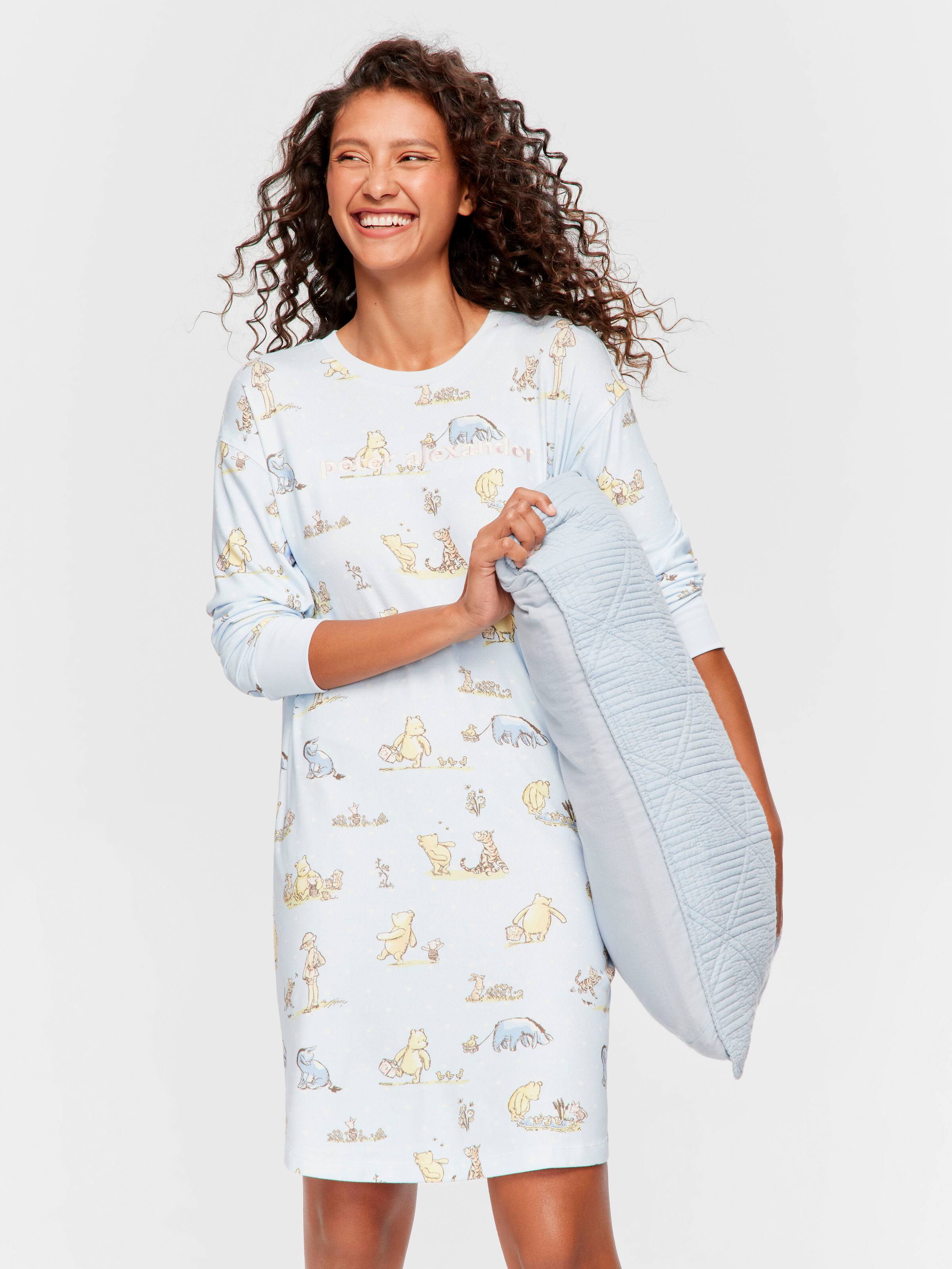 Winnie The Pooh Plush Long Sleeve Nightie
