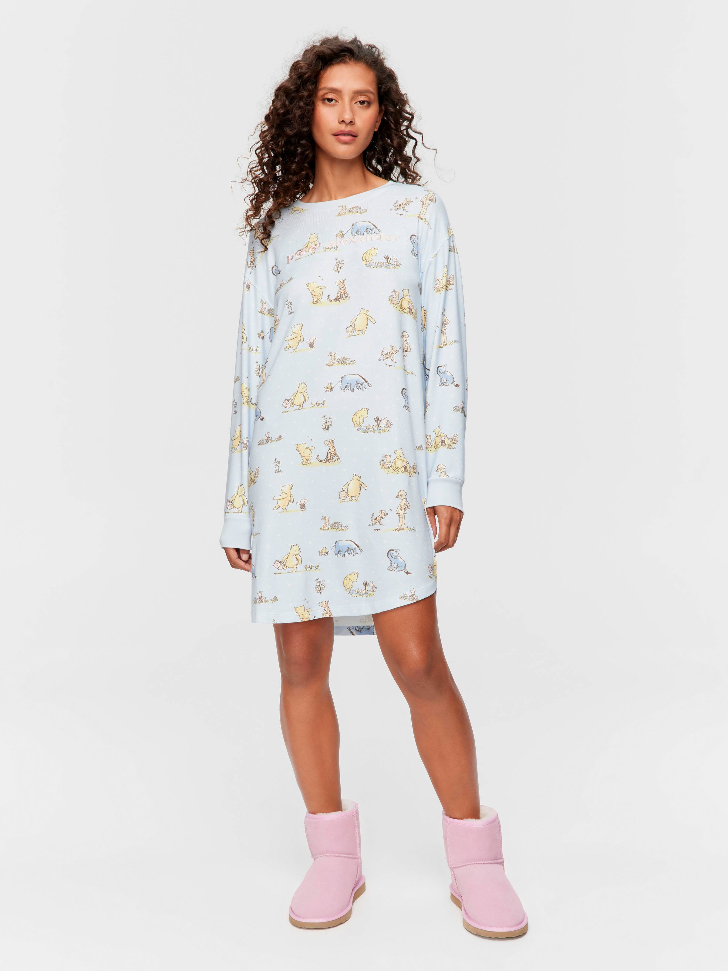 Winnie The Pooh Plush Long Sleeve Nightie