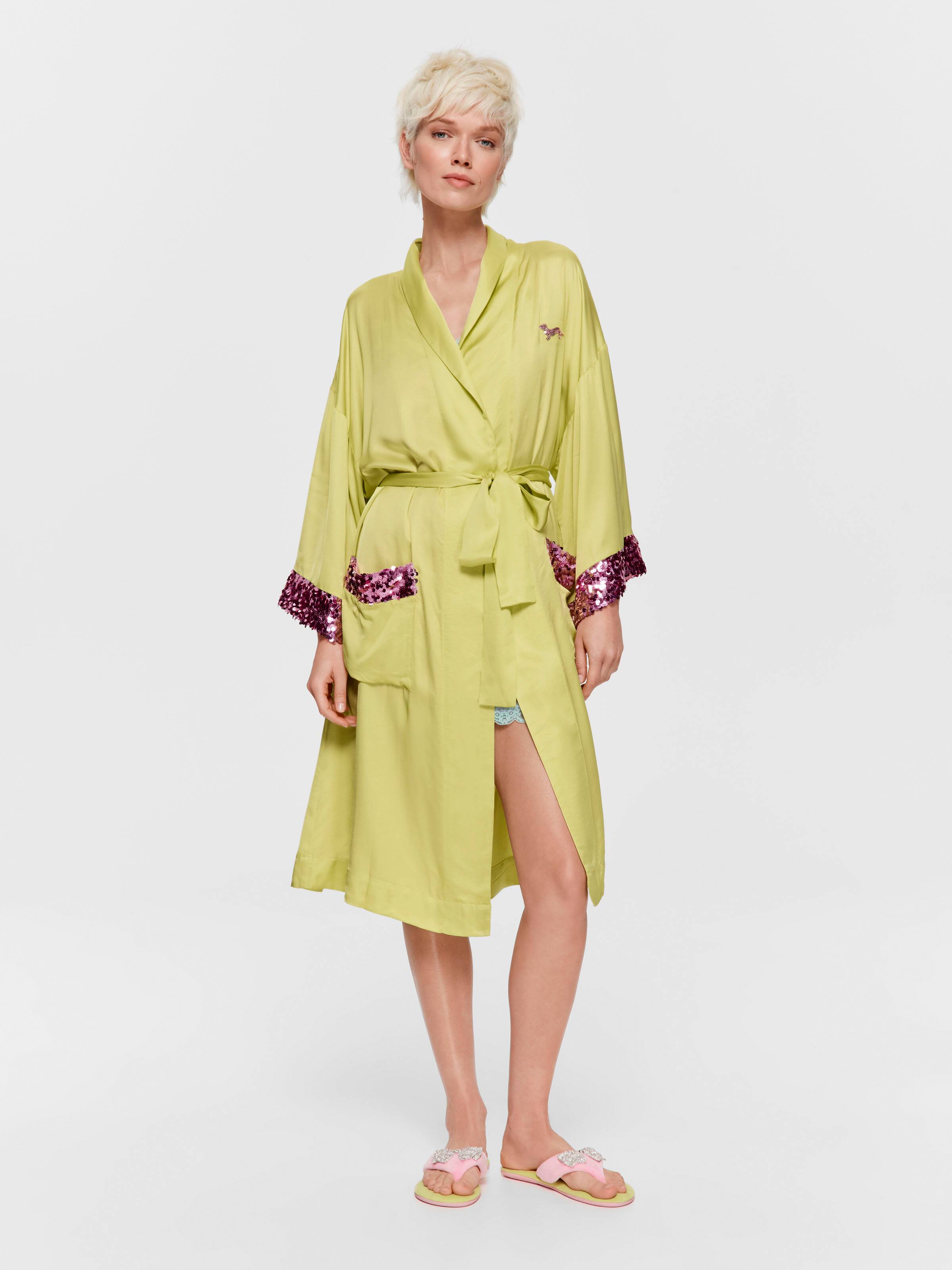Peter's Lime Sparkly Sequin Gown