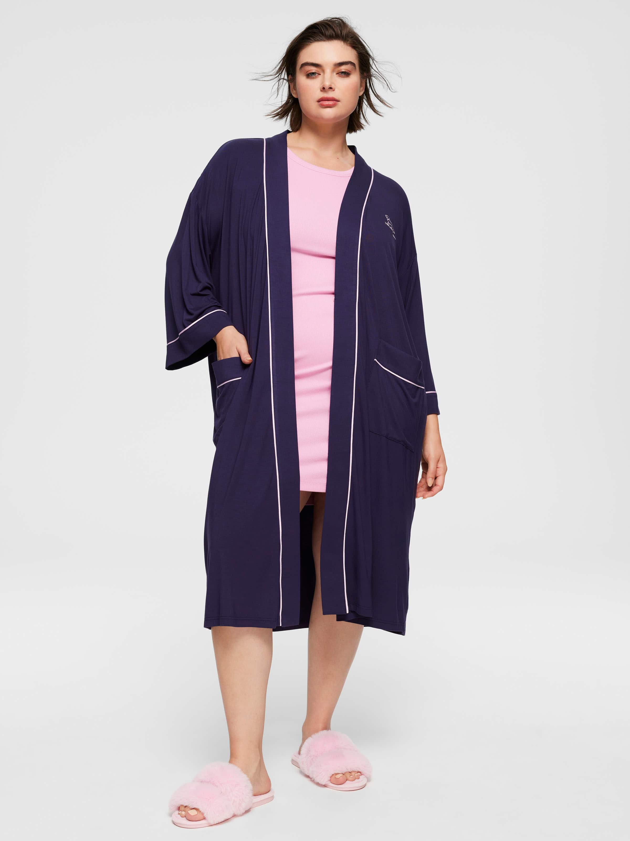 P.A. Plus Navy Bamboo Elastane Gown