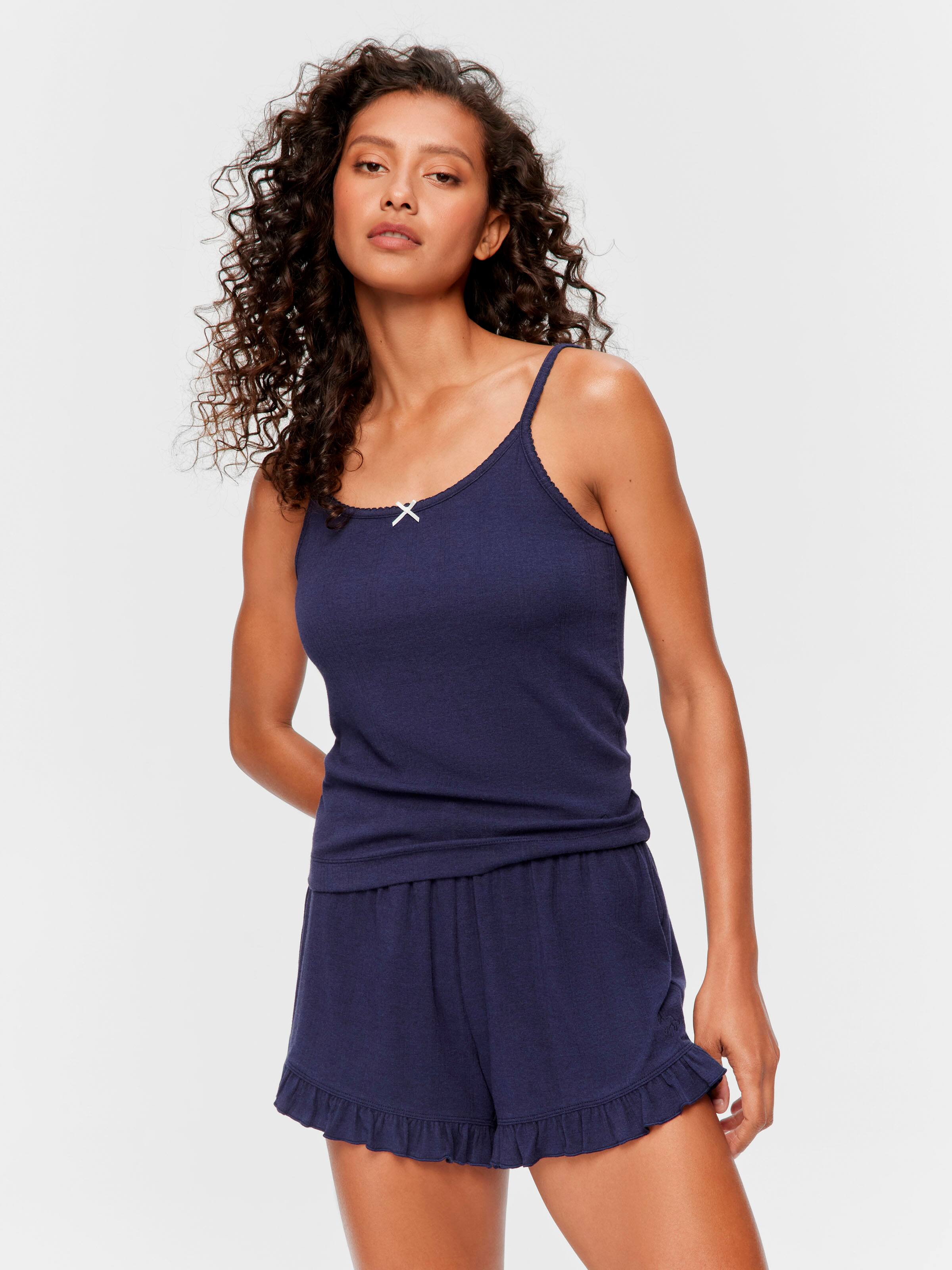 Navy Pointelle Cami