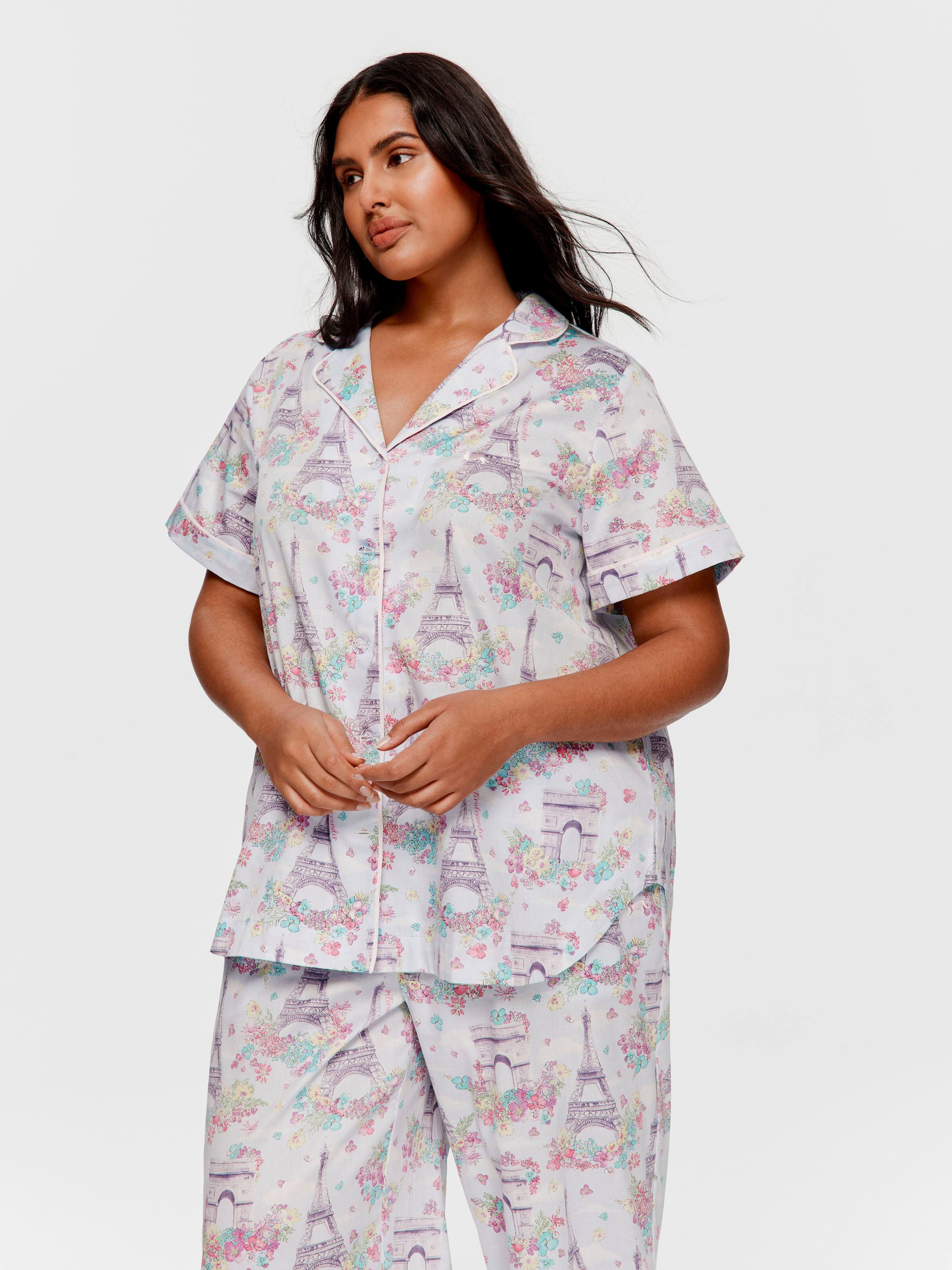 P.A. Plus Paris Watercolour 100% Soft Cotton Short Sleeve Shirt