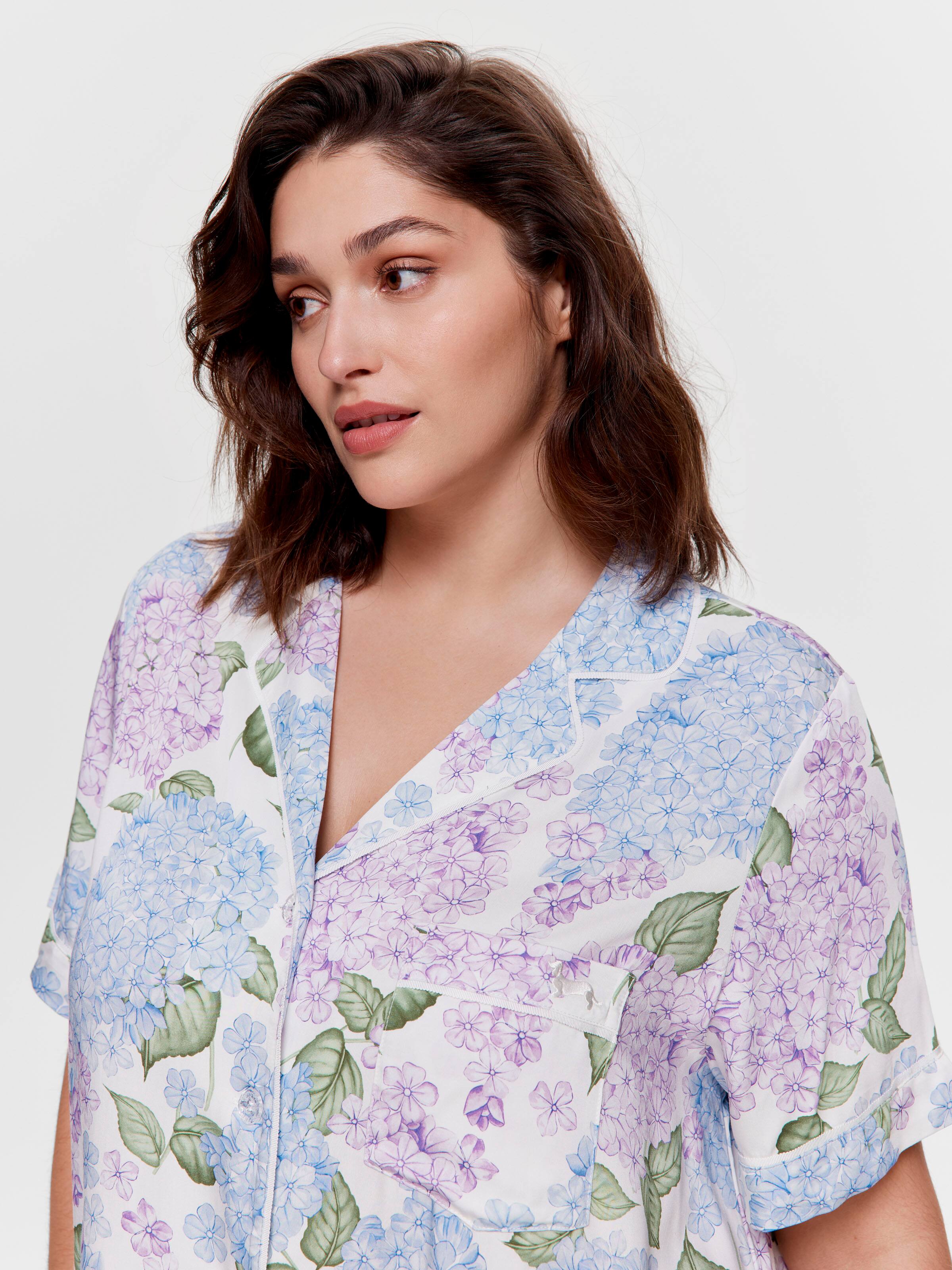 P.A. Plus Hydrangea Short Sleeve & Pant Pj Set
