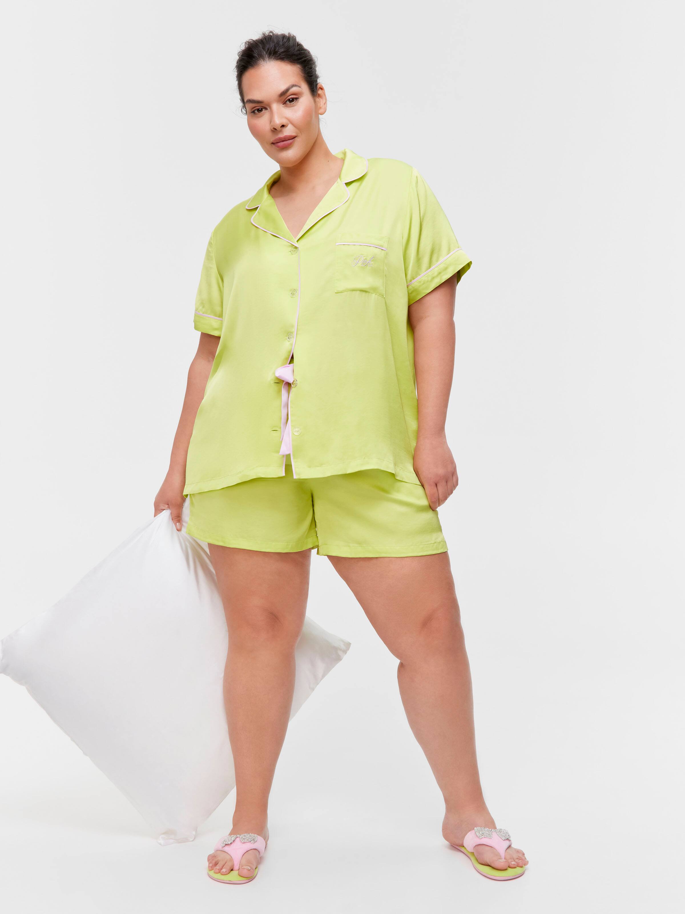 P.A. Plus Peter's Lime Shortie Pj Set