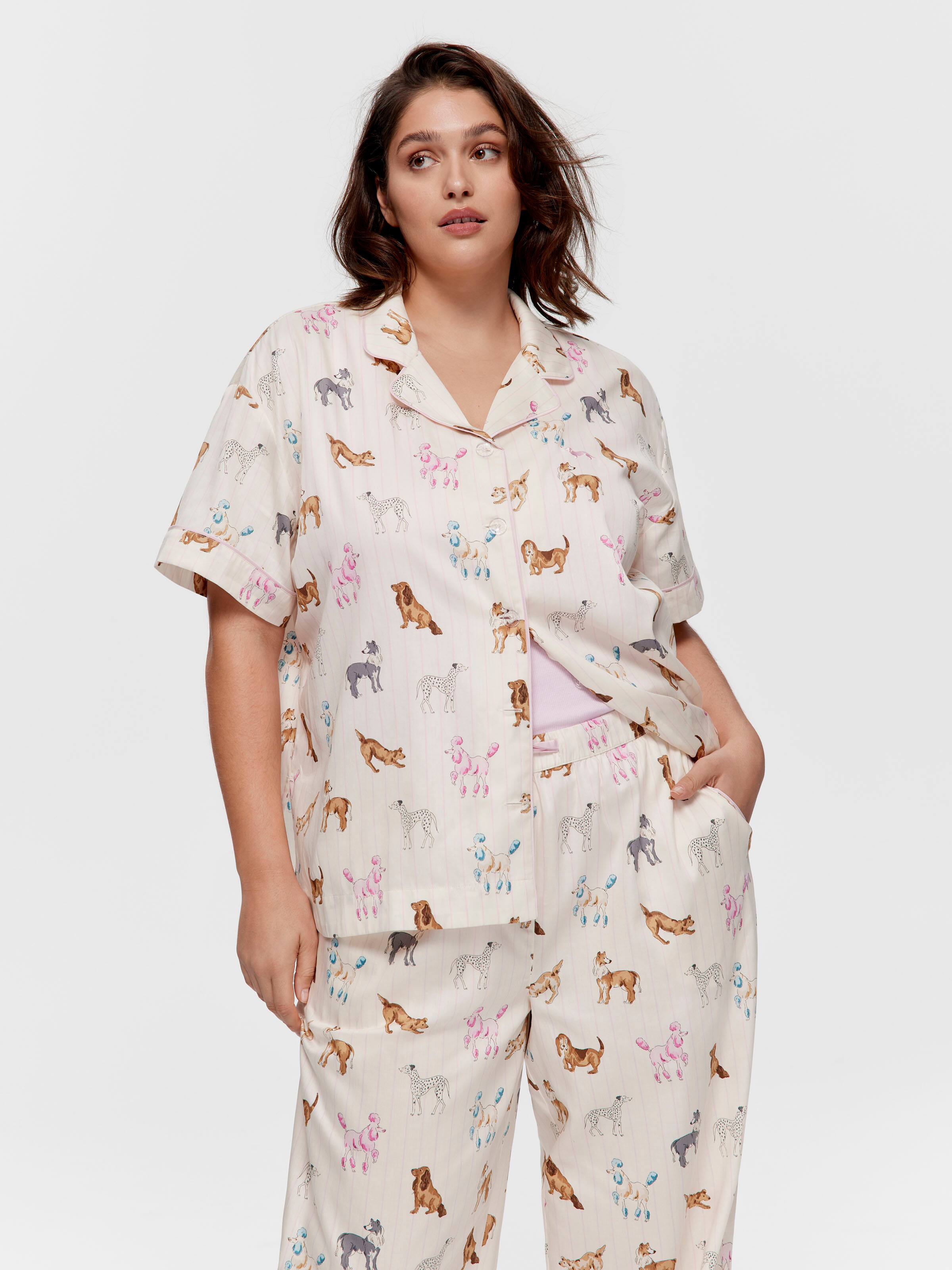P.A. Plus Mixed Dogs 100% Cotton Short Sleeve Shirt