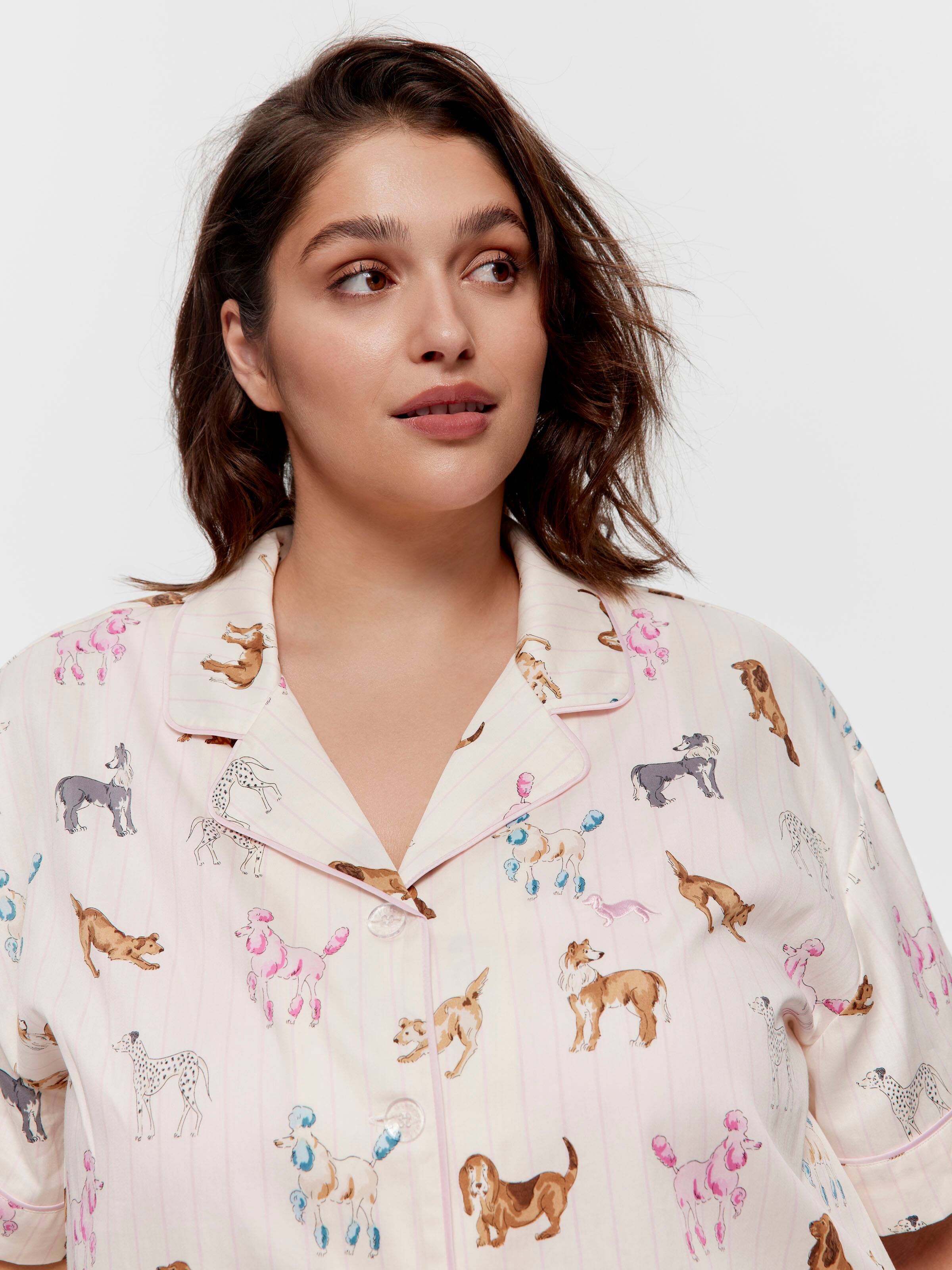 P.A. Plus Mixed Dogs 100% Cotton Short Sleeve Shirt