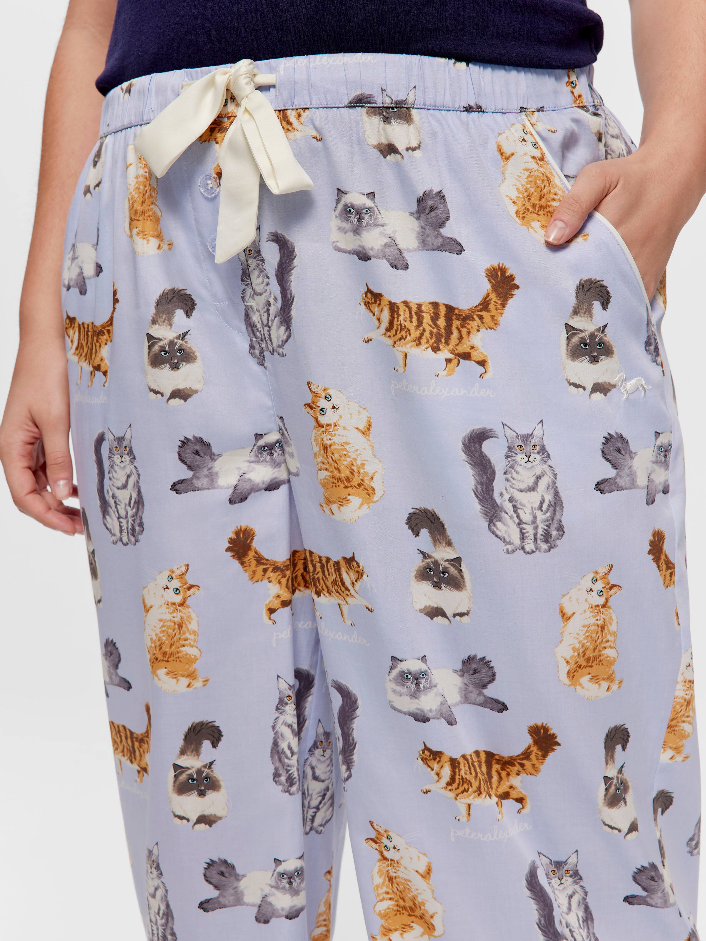 P.A. Plus Mixed Cats 100% Cotton Classic Pj Pant