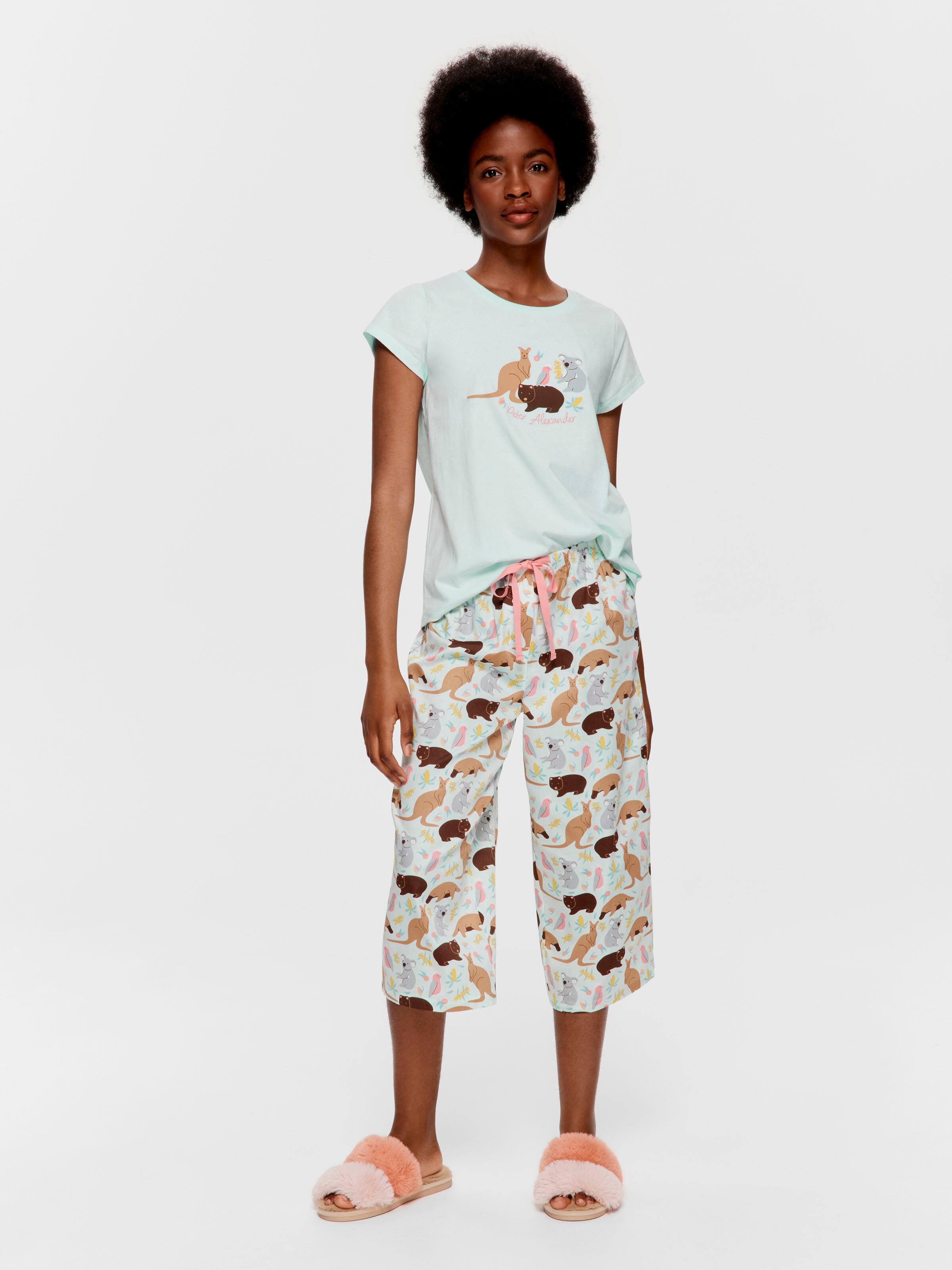 Australian Animals 100% Cotton 3/4 Pj Pant