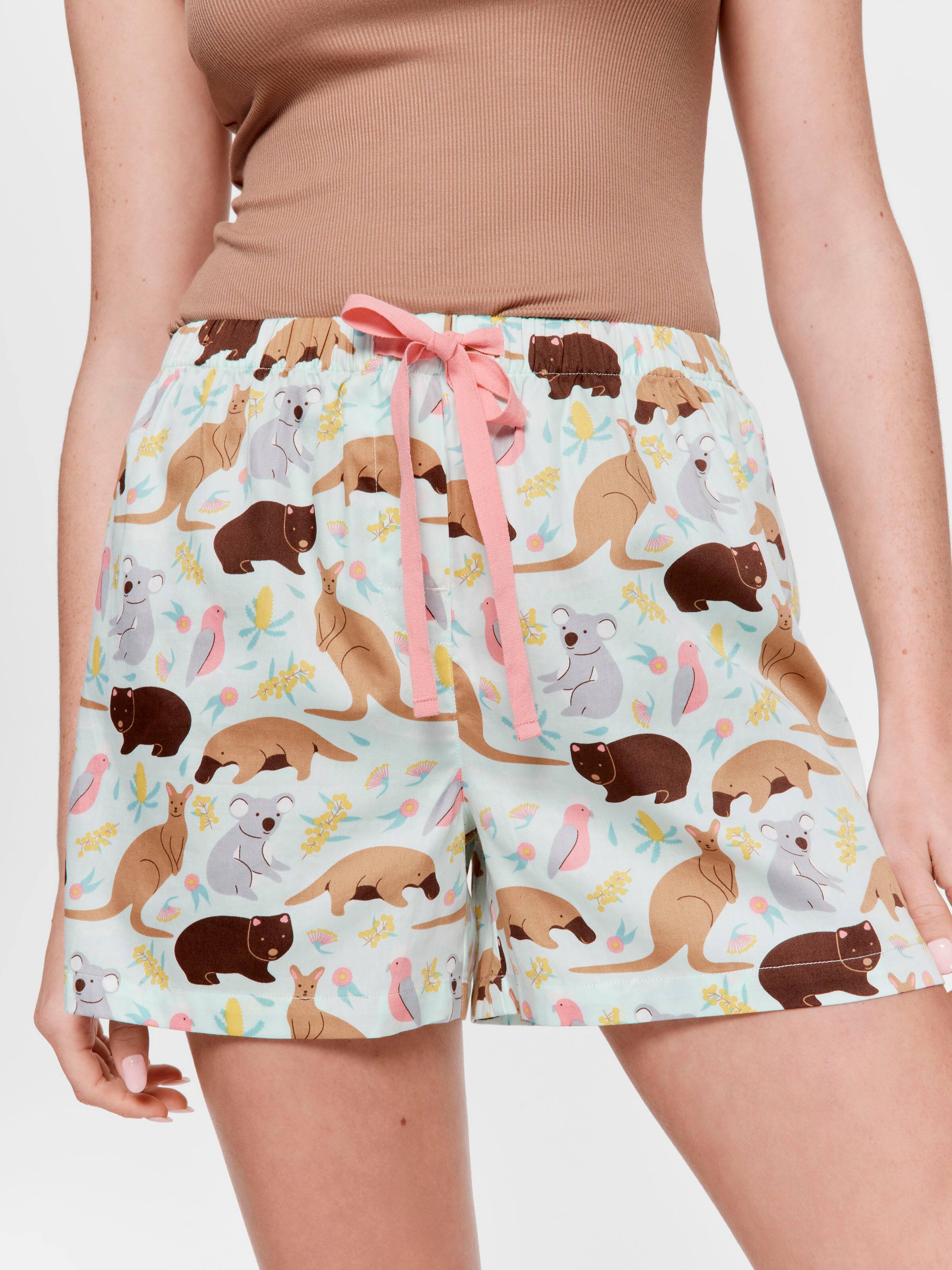 Australian Animals 100% Cotton Mid Short