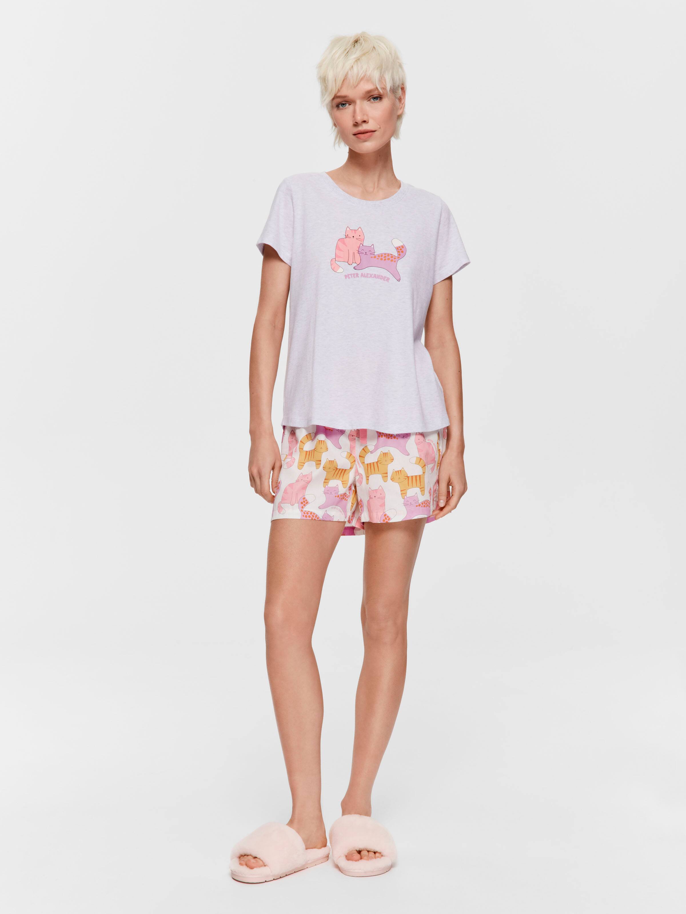Colourful Cats Shortie Pj Set
