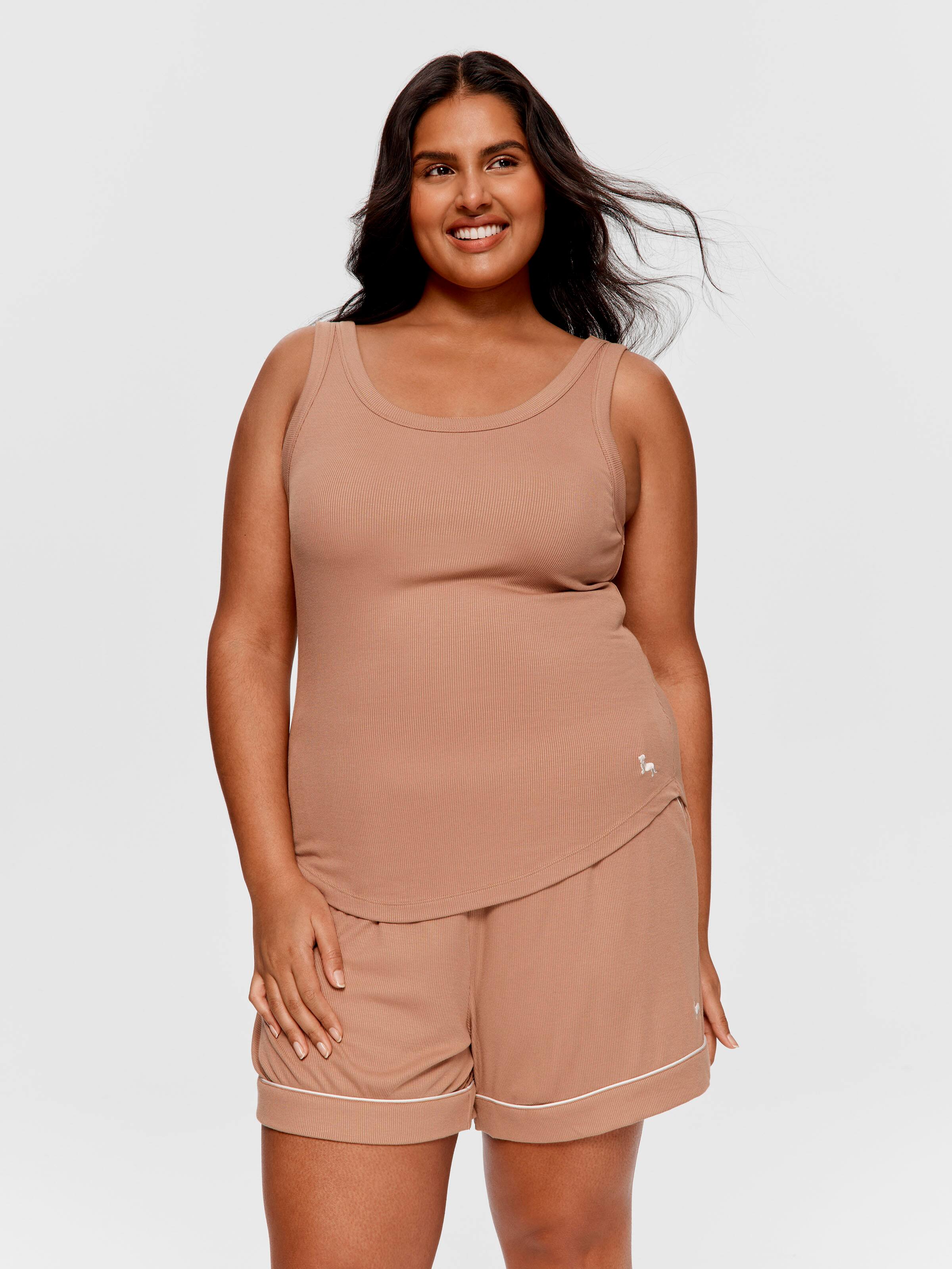 P.A. Plus Caramel Bamboo Rib Tank