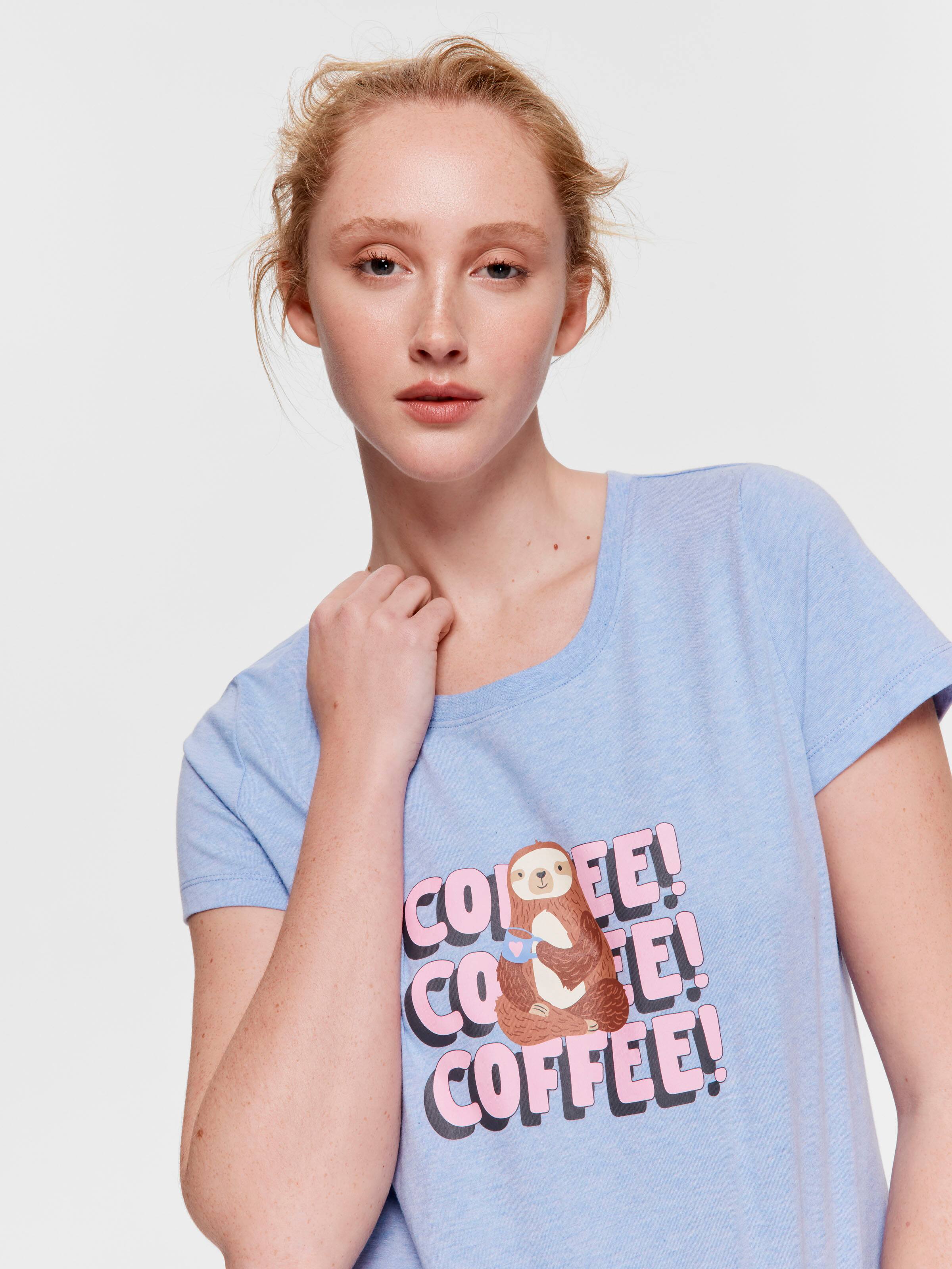 Coffee & Sloth 100% Cotton Tee