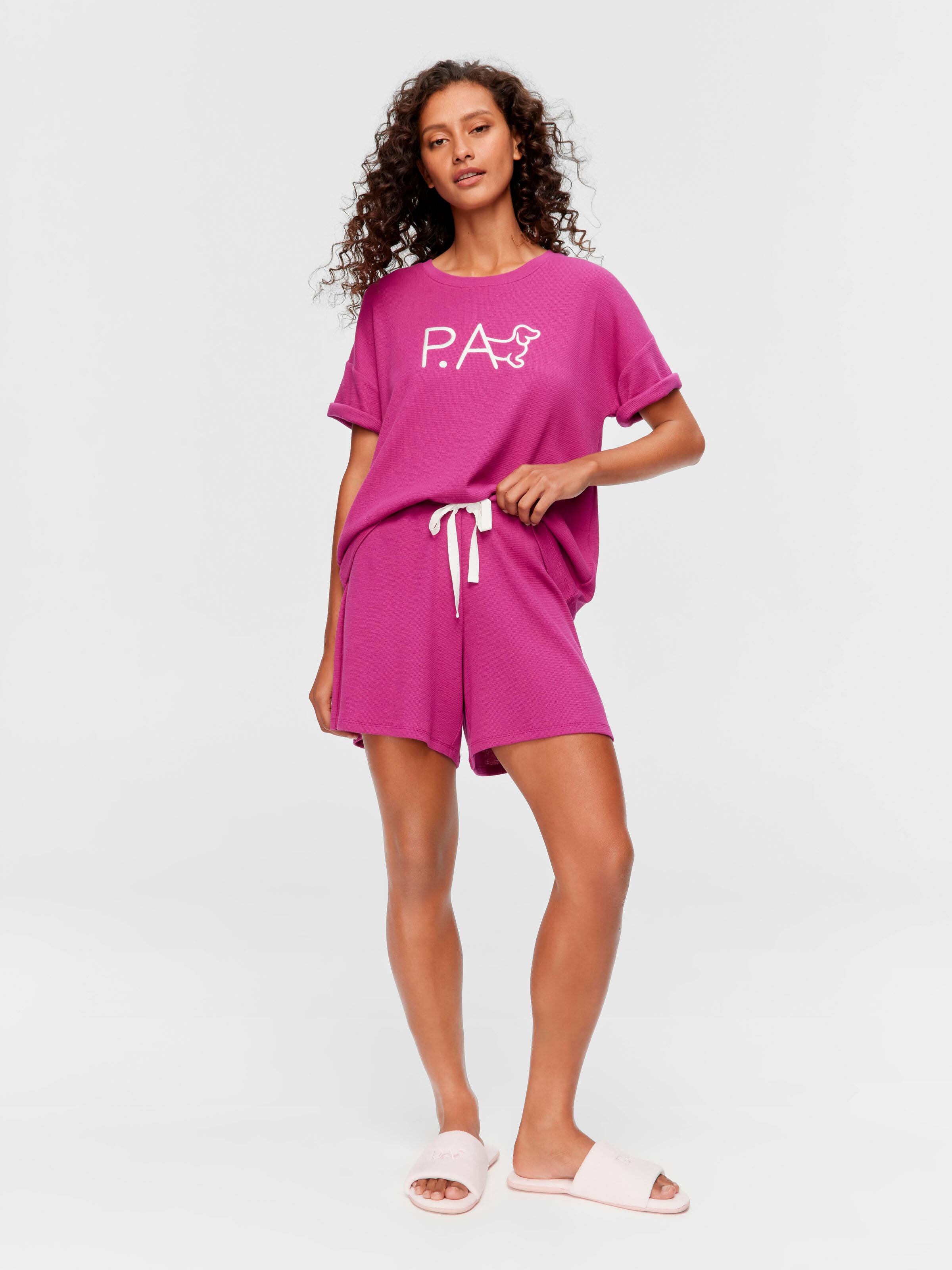 Plum Waffle Long Short