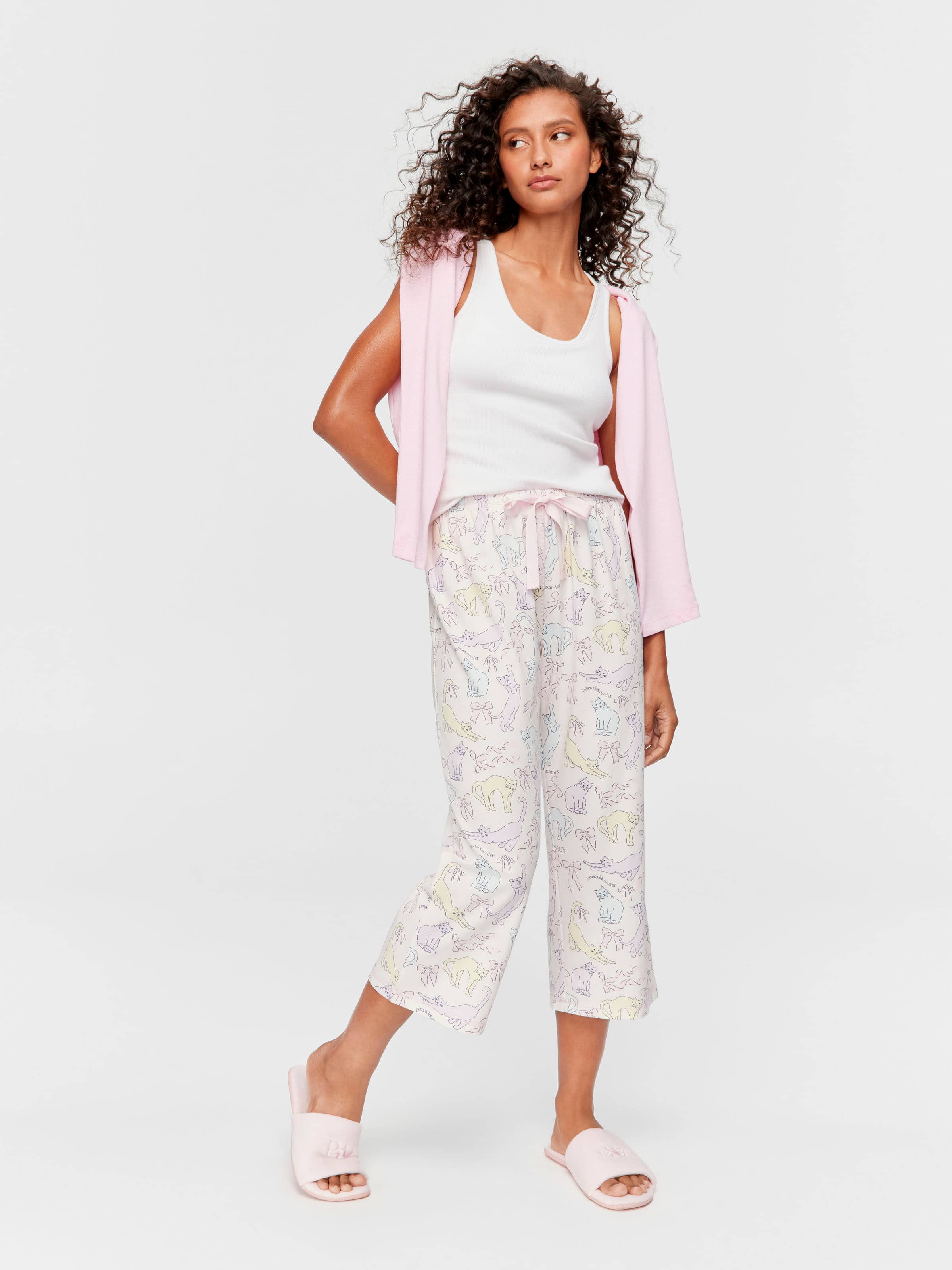 Pastel Cat 3/4 Pj Pant