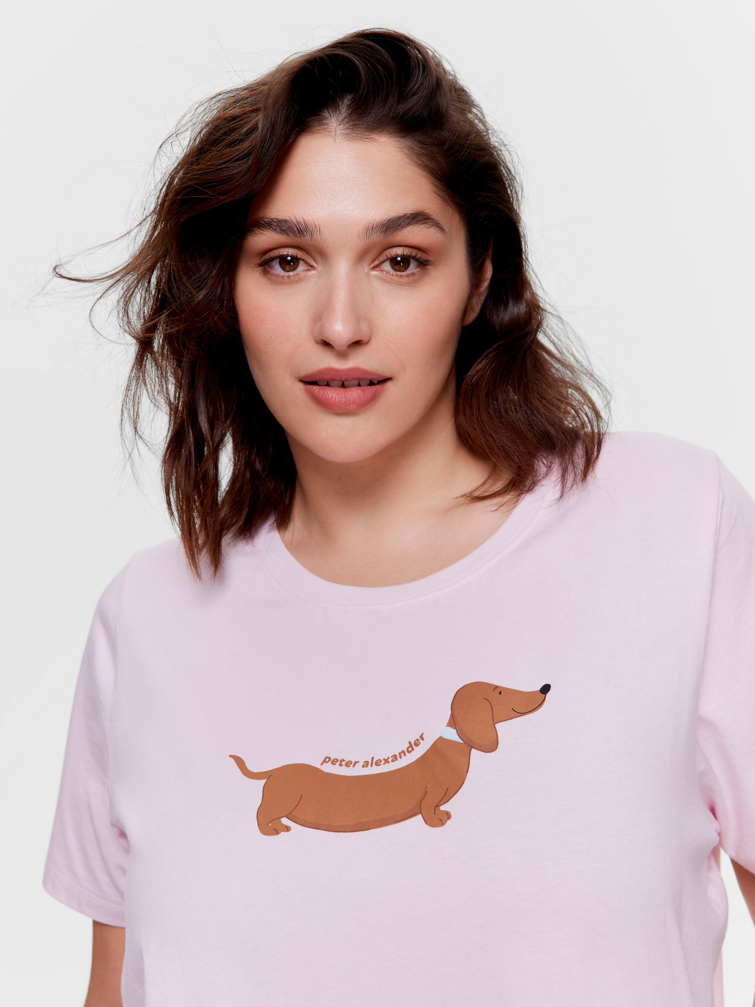 P.A. Plus Pink Penny Dog 100% Cotton Tee
