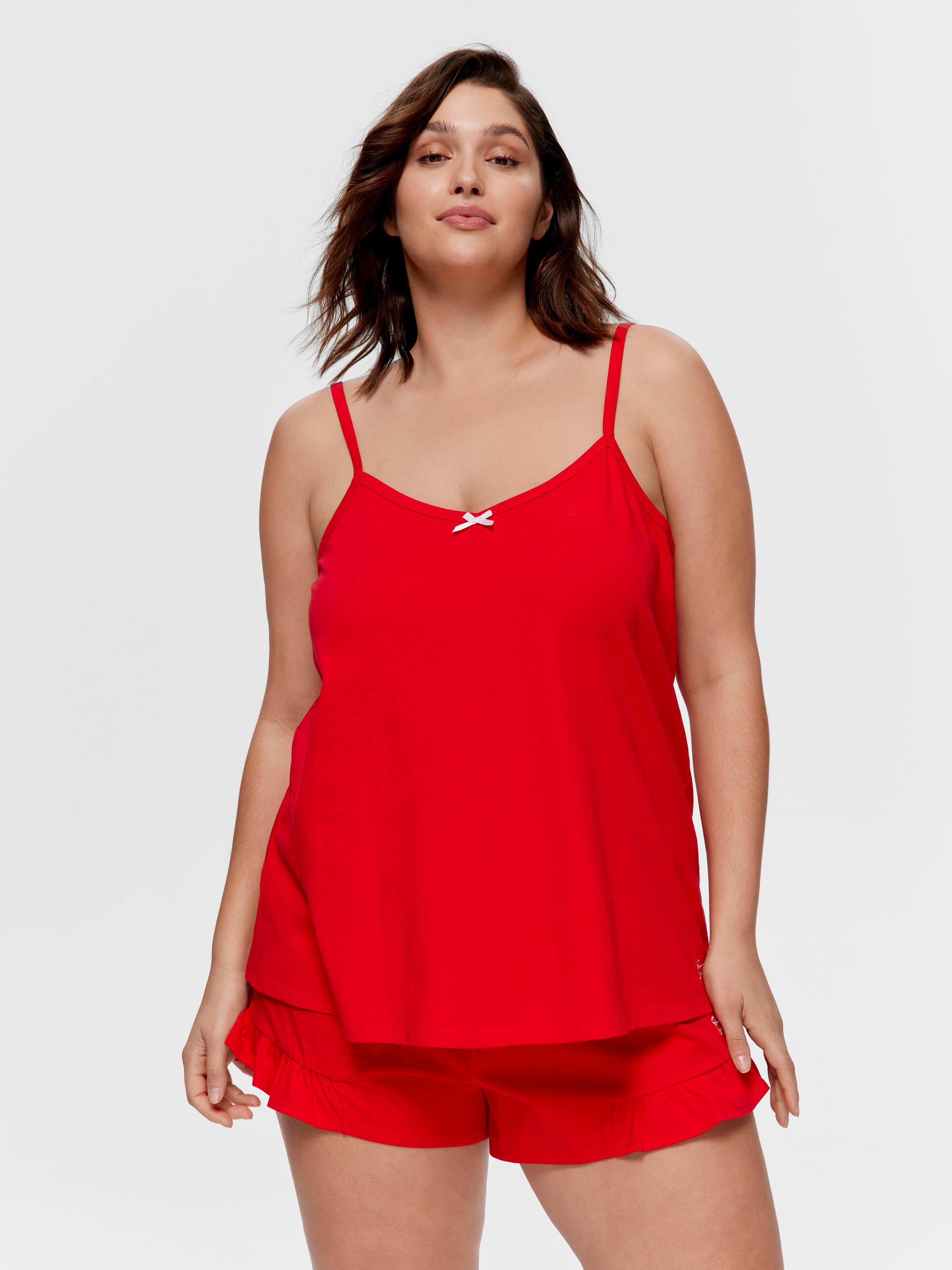 P.A. Plus Red 100% Cotton Cami