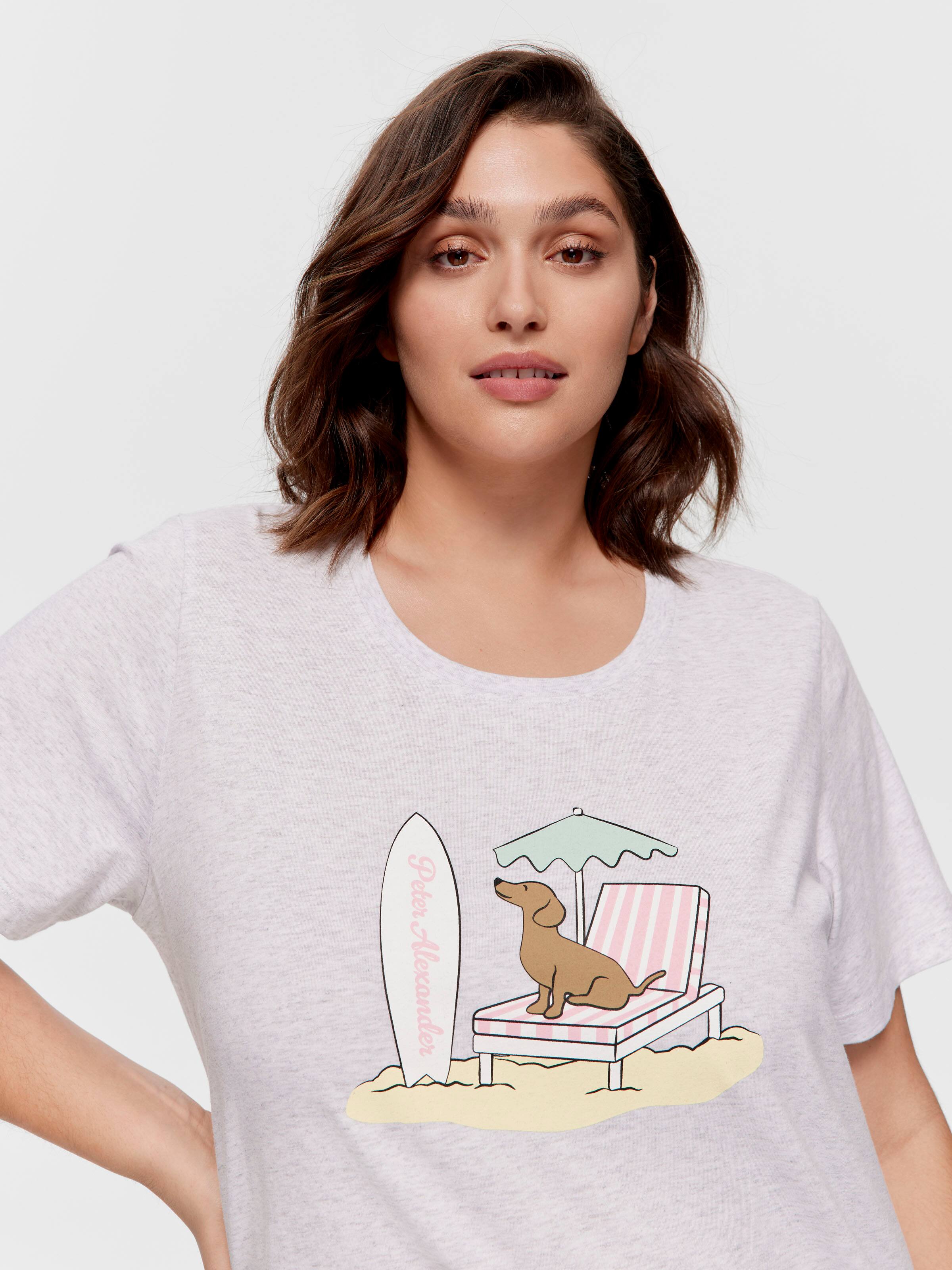 P.A. Plus Beach Penny 100% Cotton Boyfriend Tee