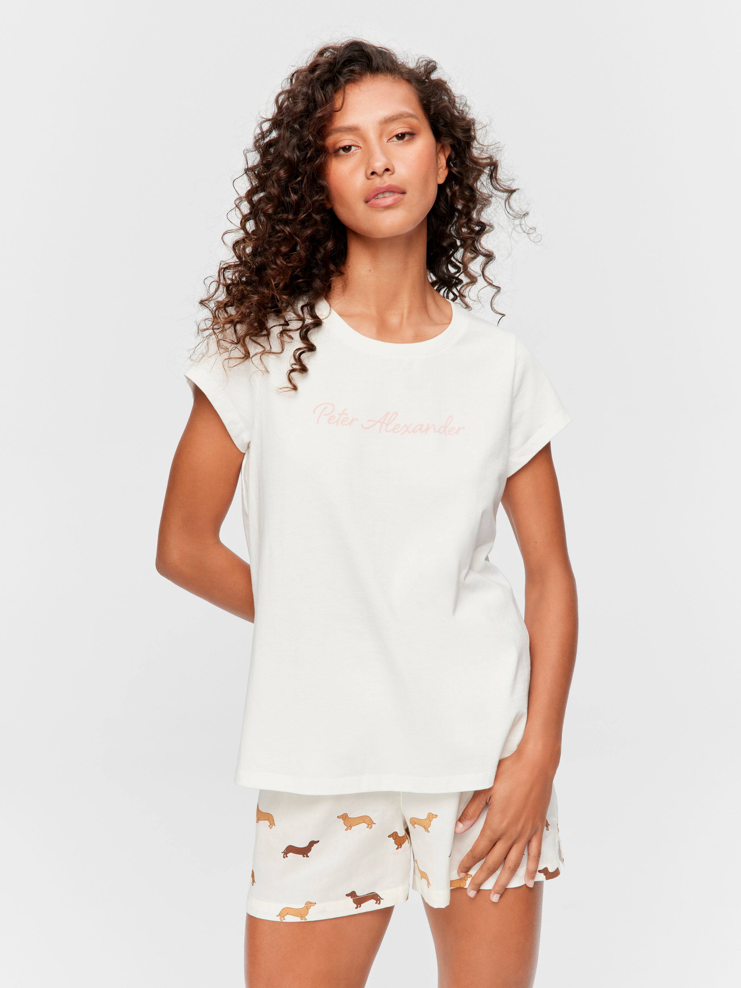 Cream 100% Cotton Branded Tee