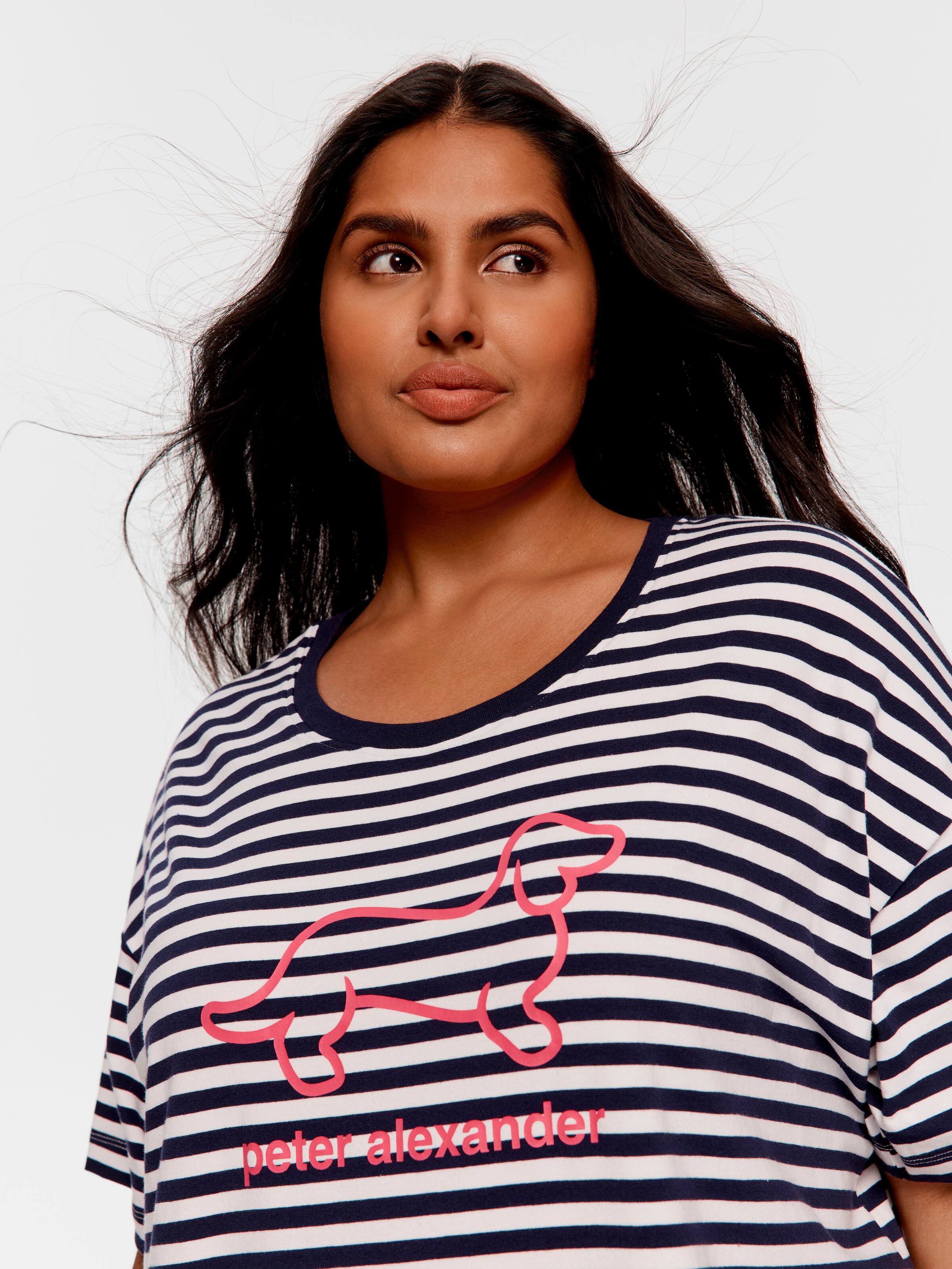 P.A. Plus Navy Stripe Slim Sleep Tee