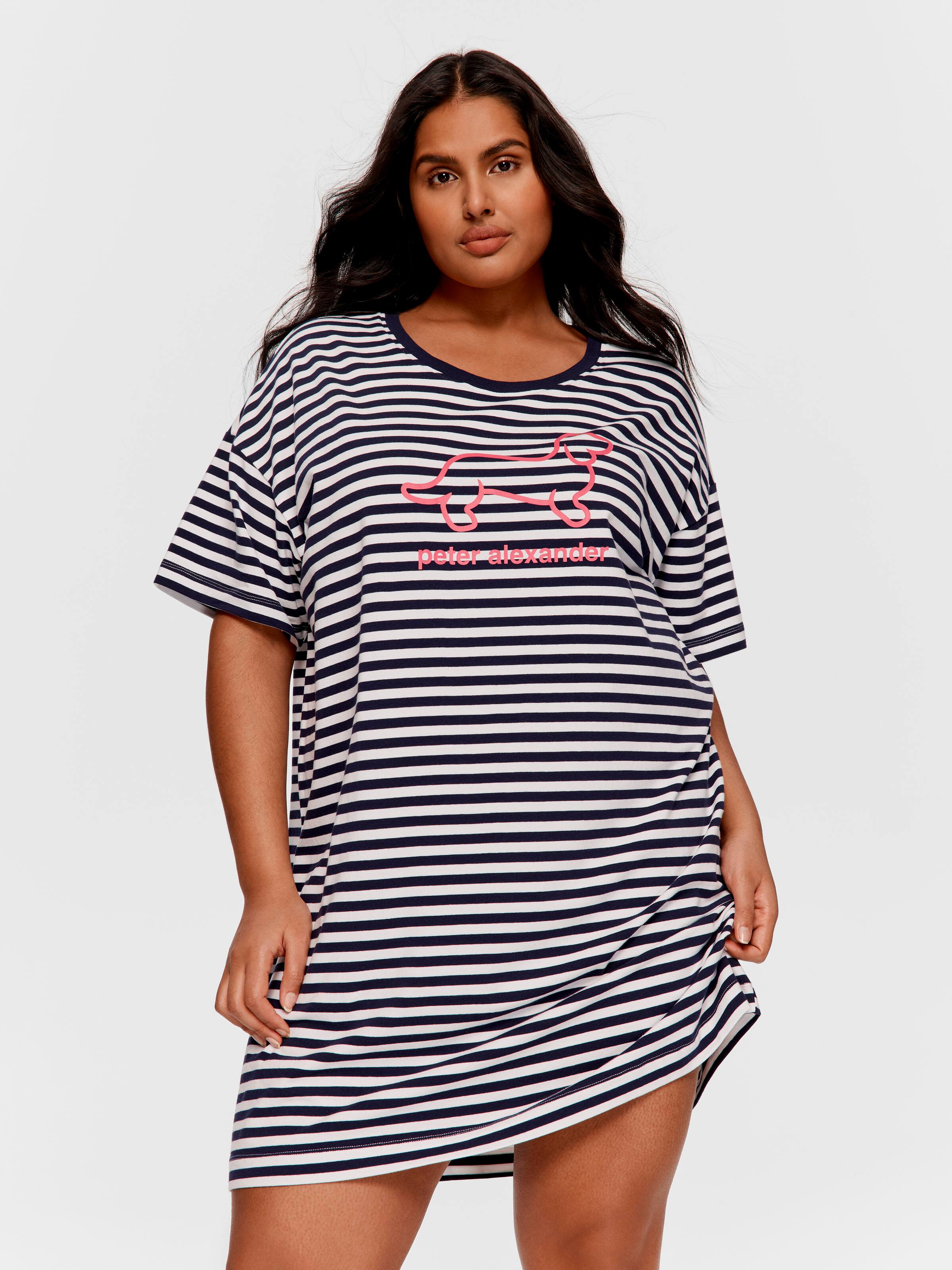 P.A. Plus Navy Stripe Slim Sleep Tee