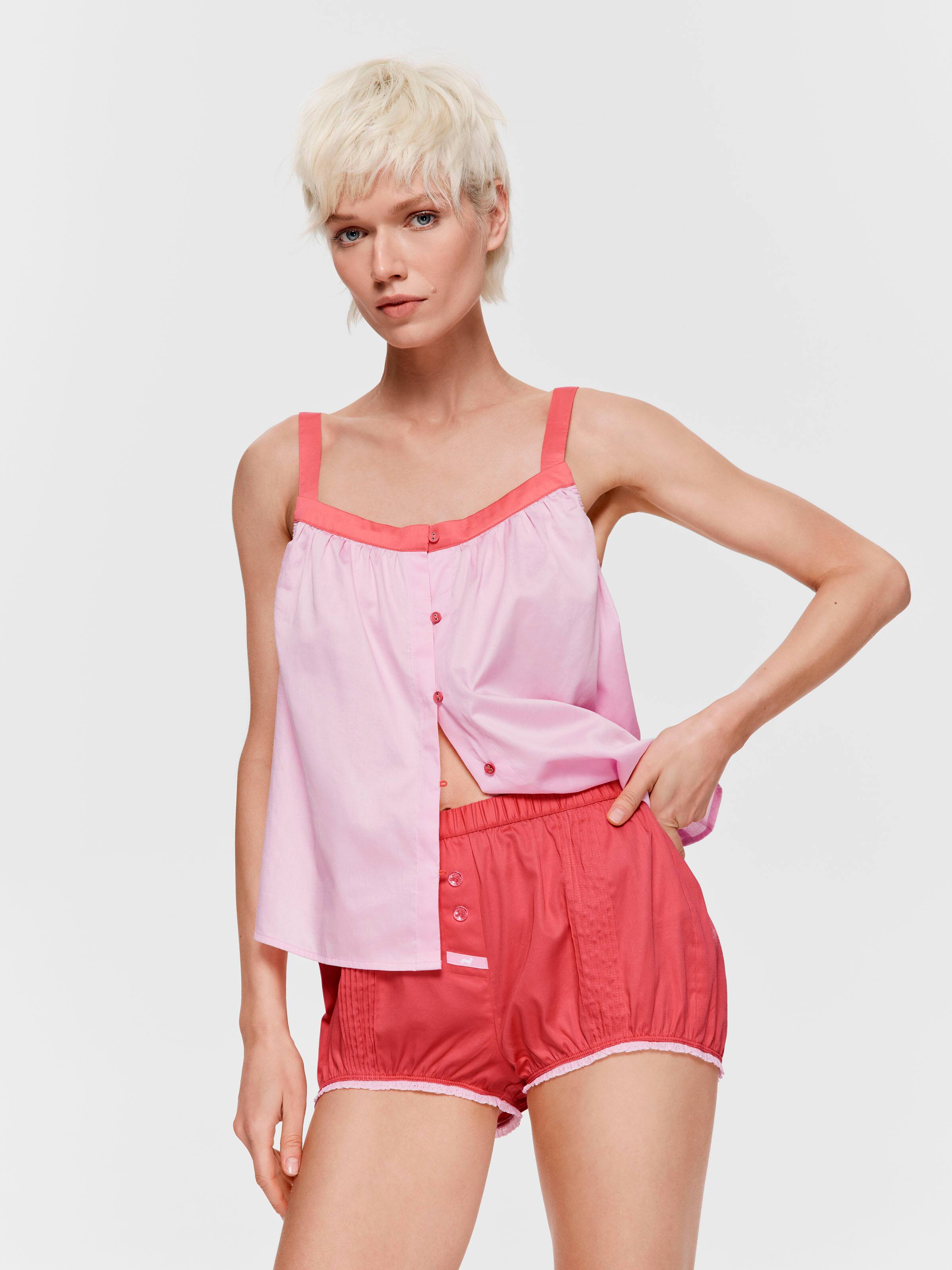 Red 100% Cotton Mini Short