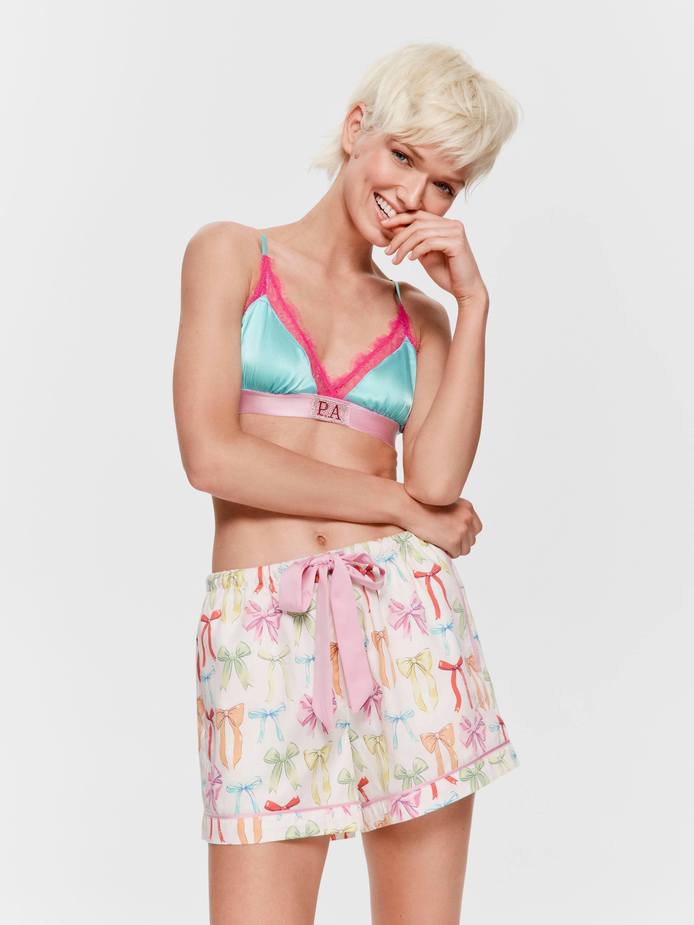 Colourful Bows 100% Cotton Mid Tux Luxe Short