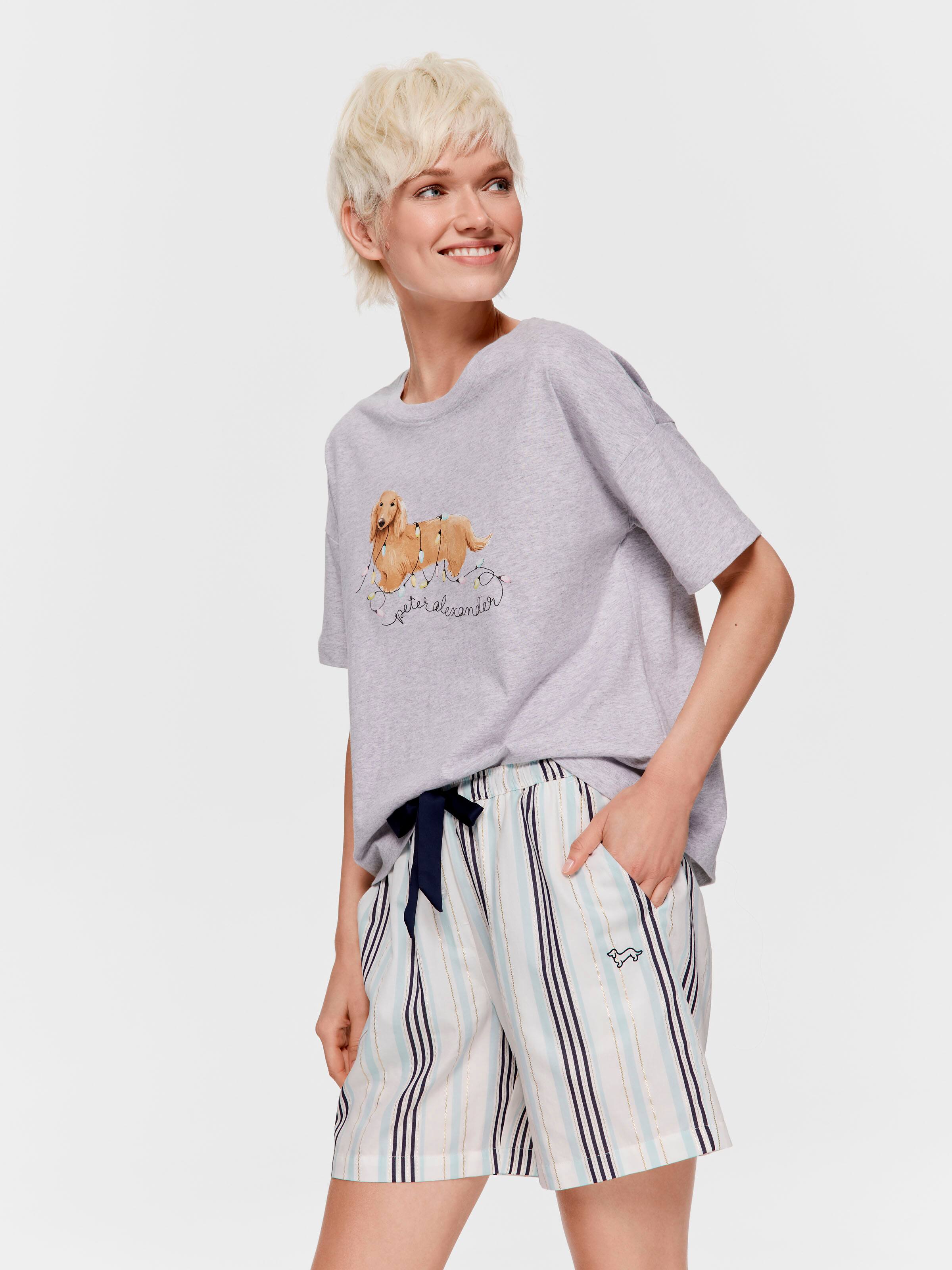 Lurex Stripe 100% Cotton Long Short