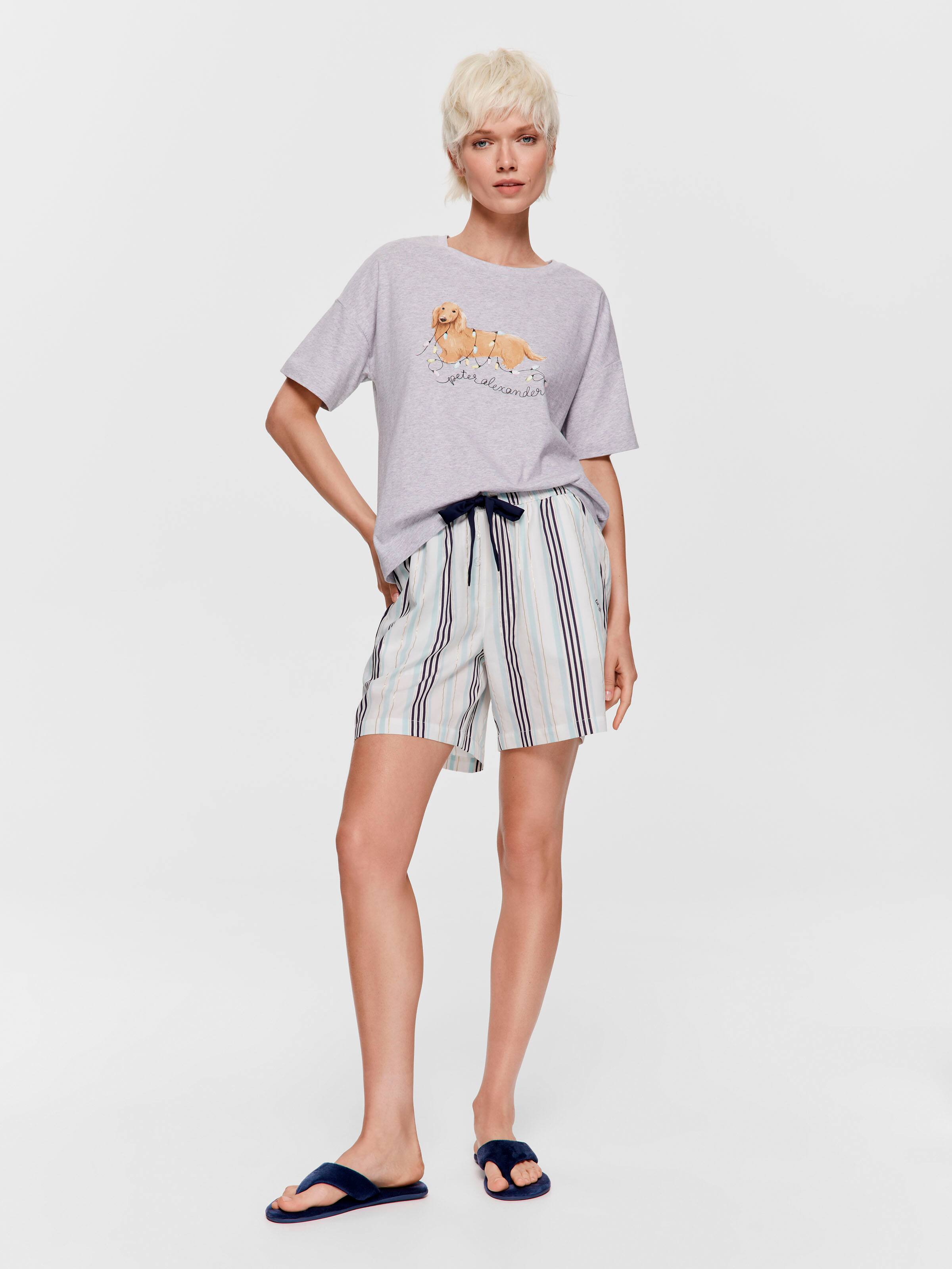 Lurex Stripe 100% Cotton Long Short