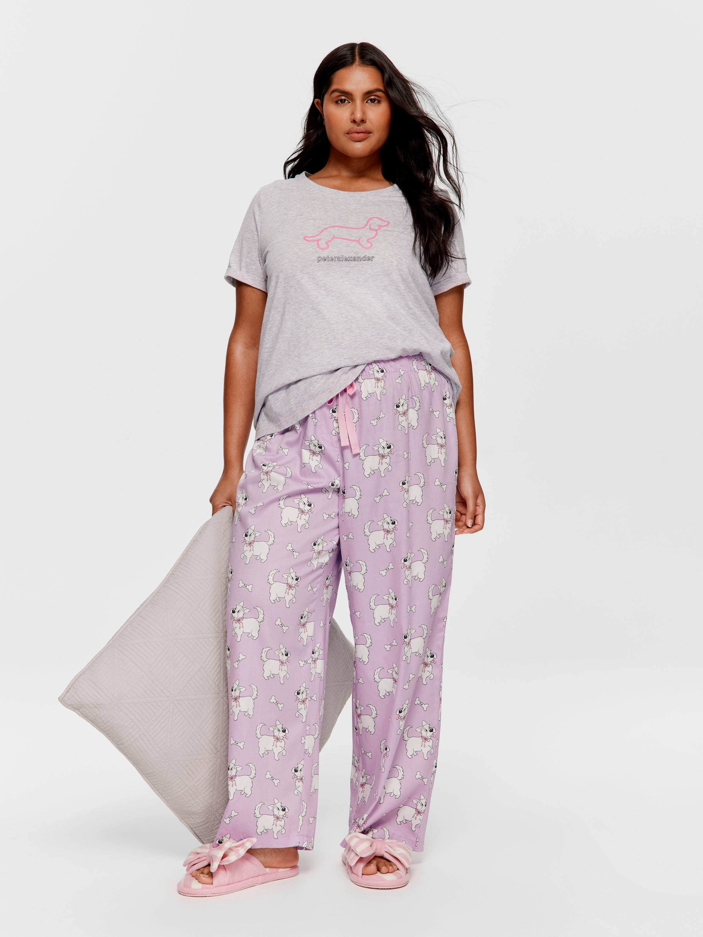 P.A. Plus White Terrier 100% Cotton Classic Pj Pant