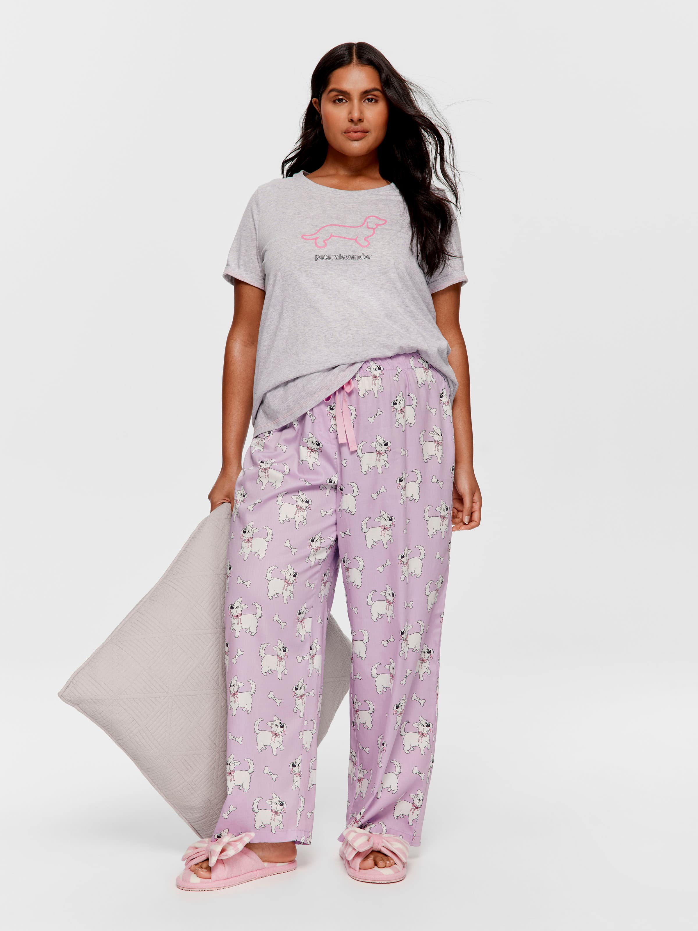 P.A. Plus White Terrier 100% Cotton Classic Pj Pant