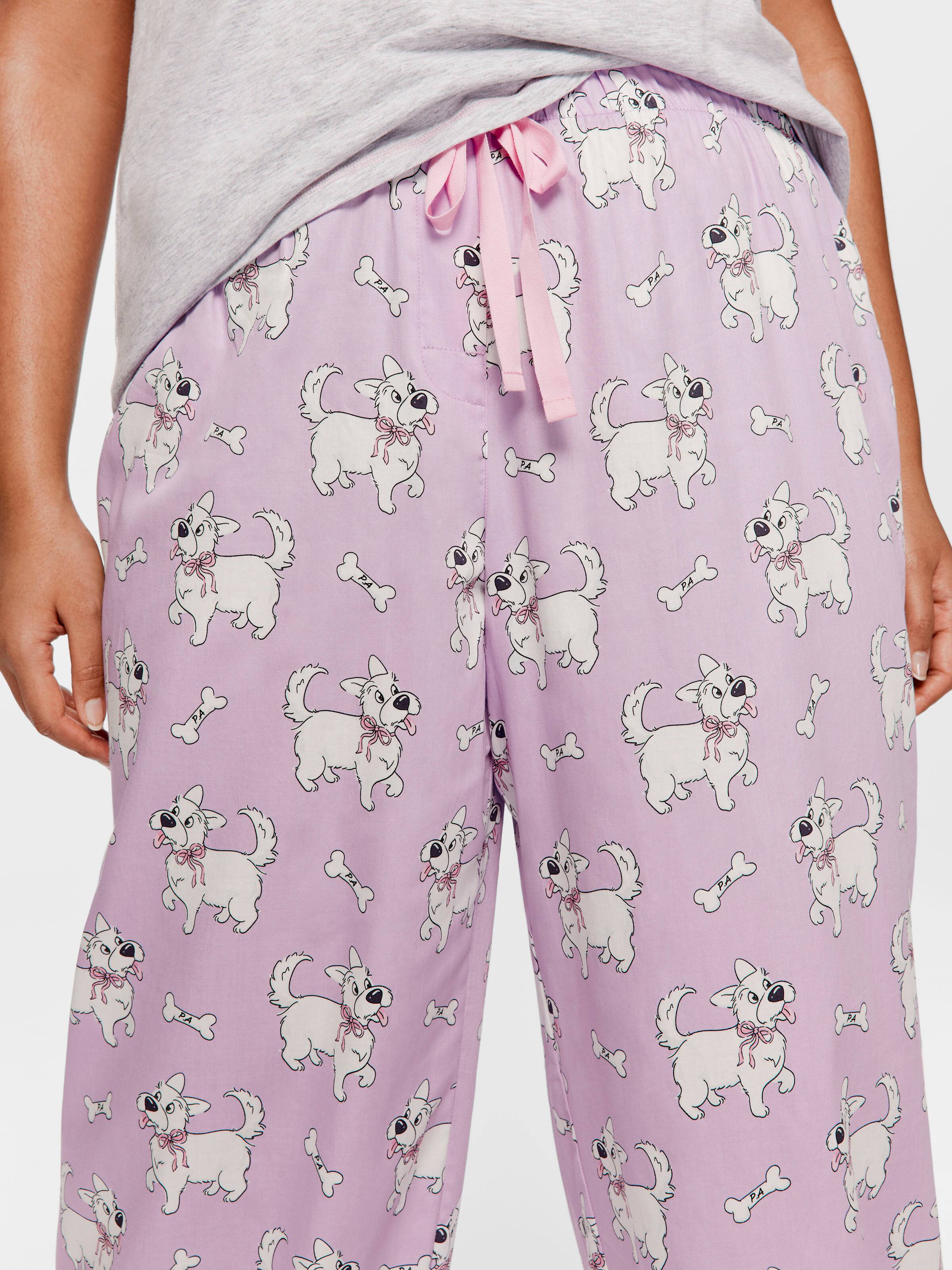 P.A. Plus White Terrier 100% Cotton Classic Pj Pant