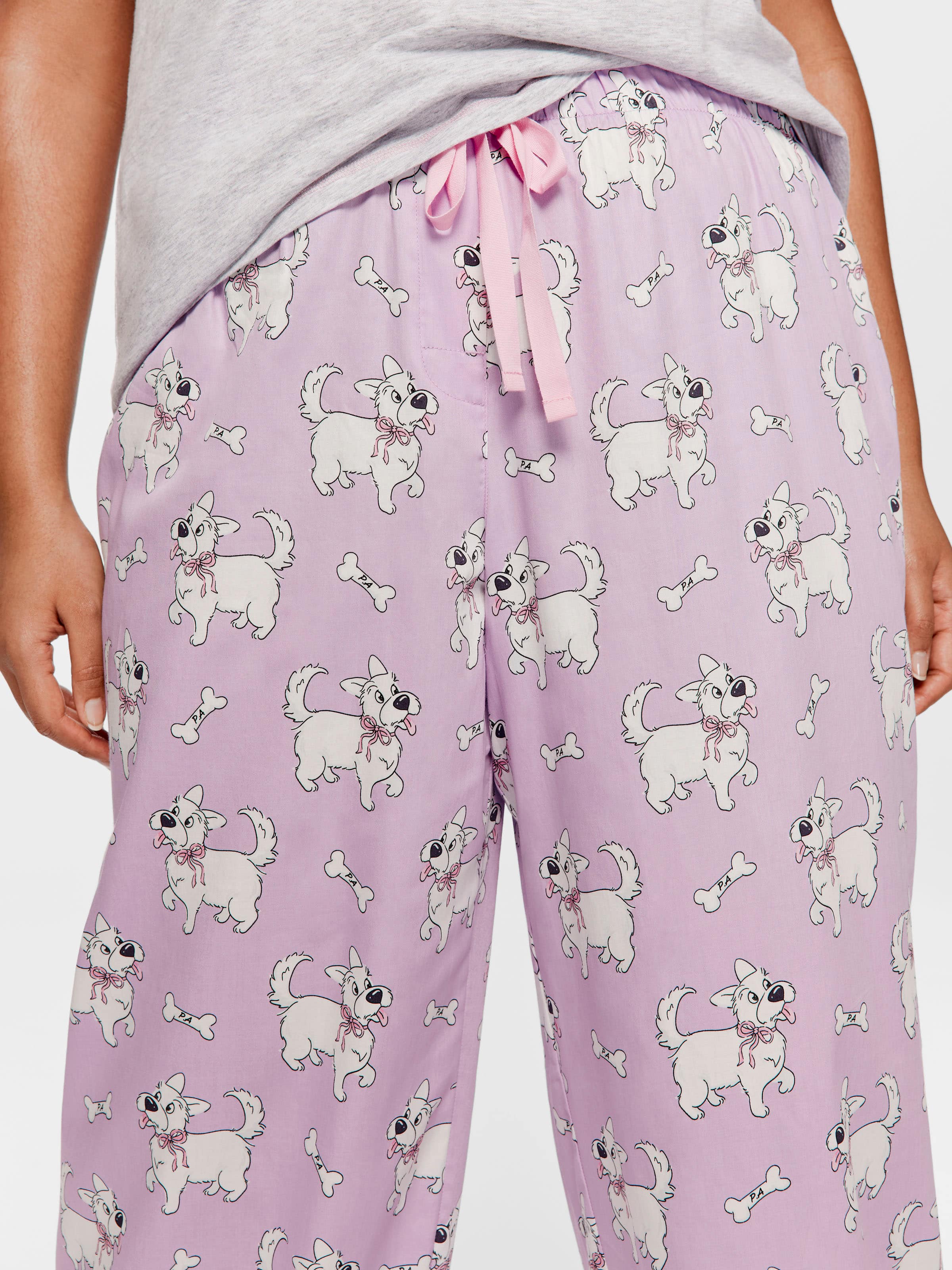 P.A. Plus White Terrier 100% Cotton Classic Pj Pant