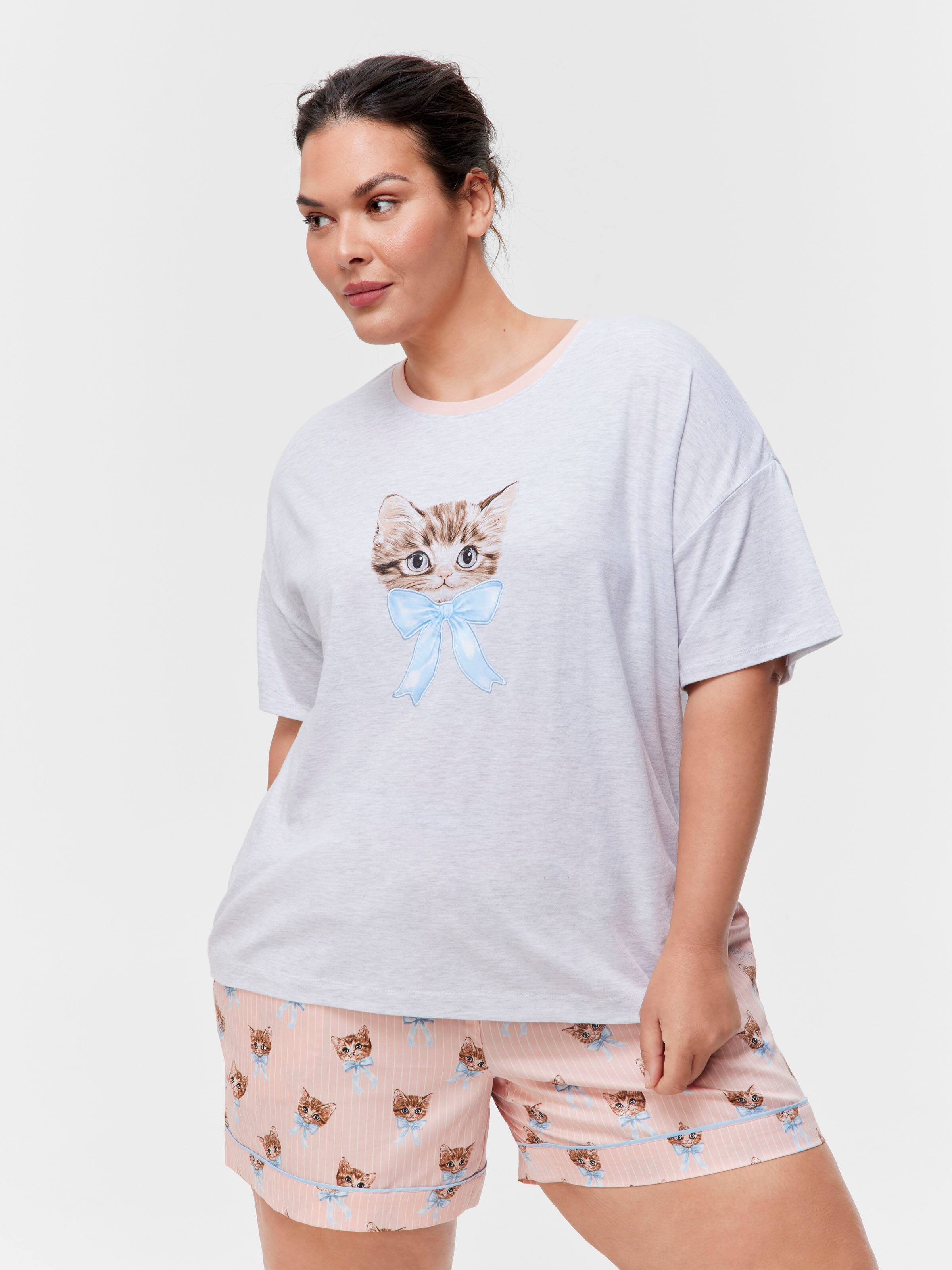 P.A. Plus Vintage Cat Oversized Tee