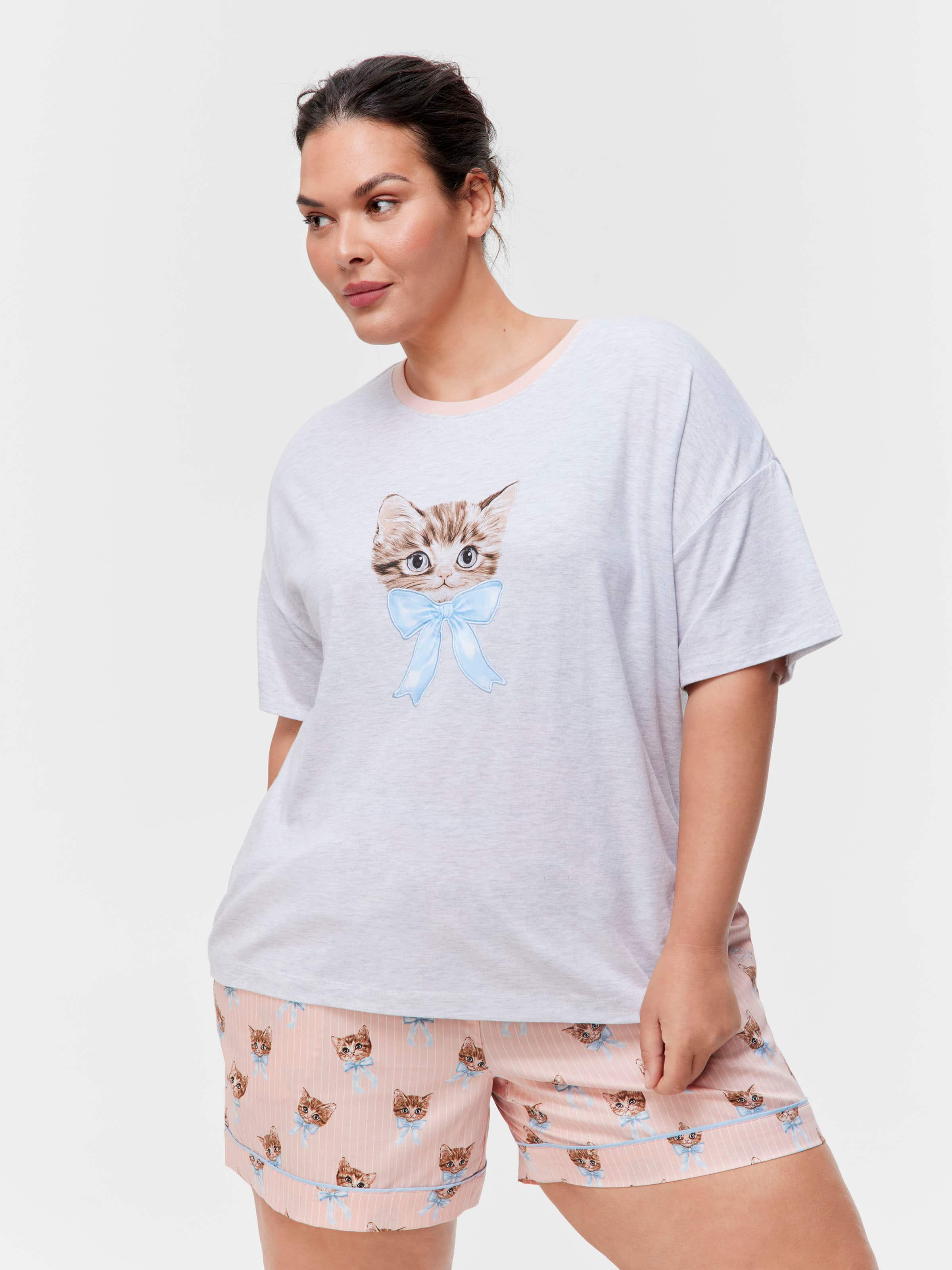 P.A. Plus Vintage Cat Oversized Tee