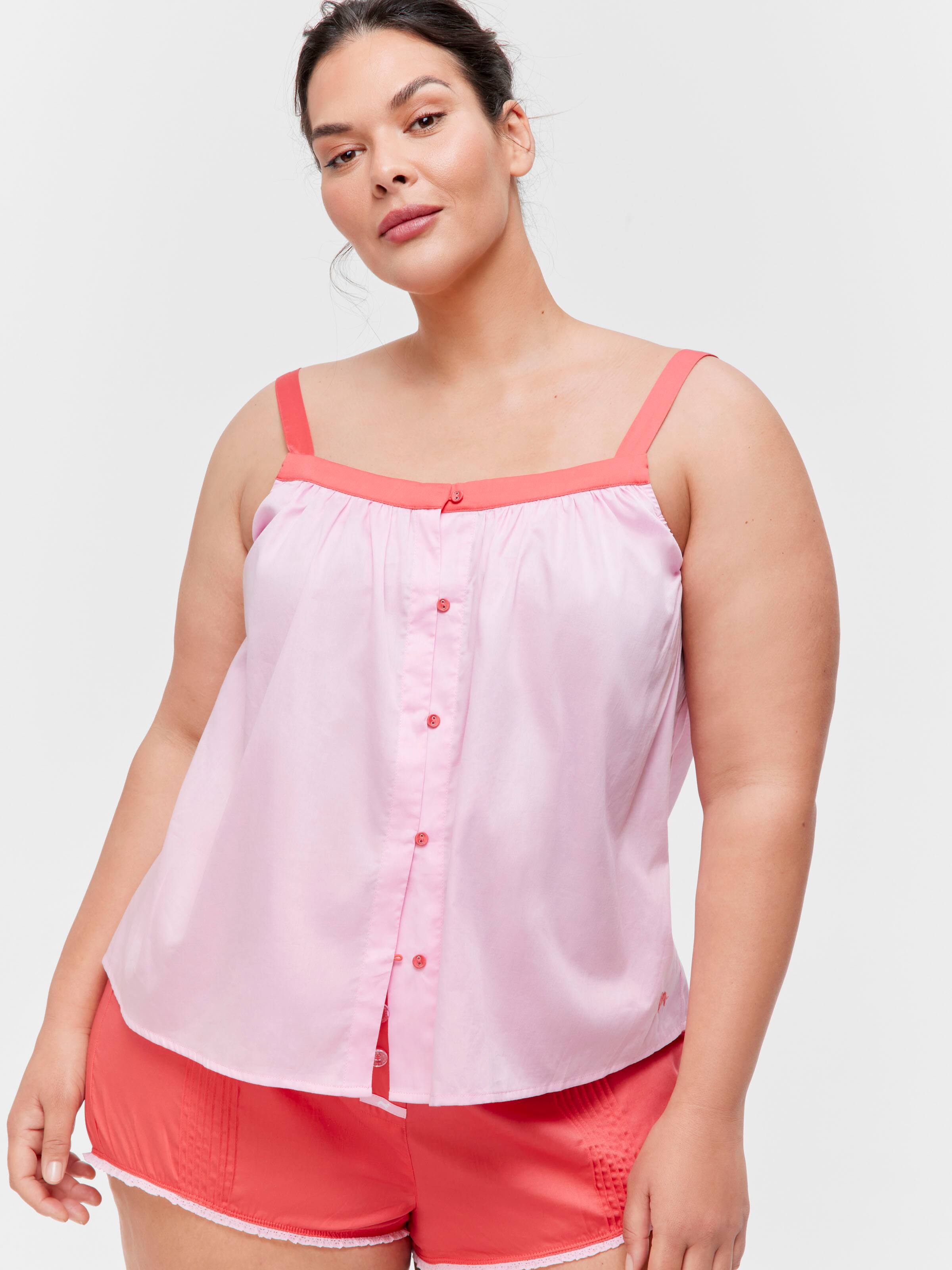 P.A. Plus Pink & Red 100% Soft Cotton Cami